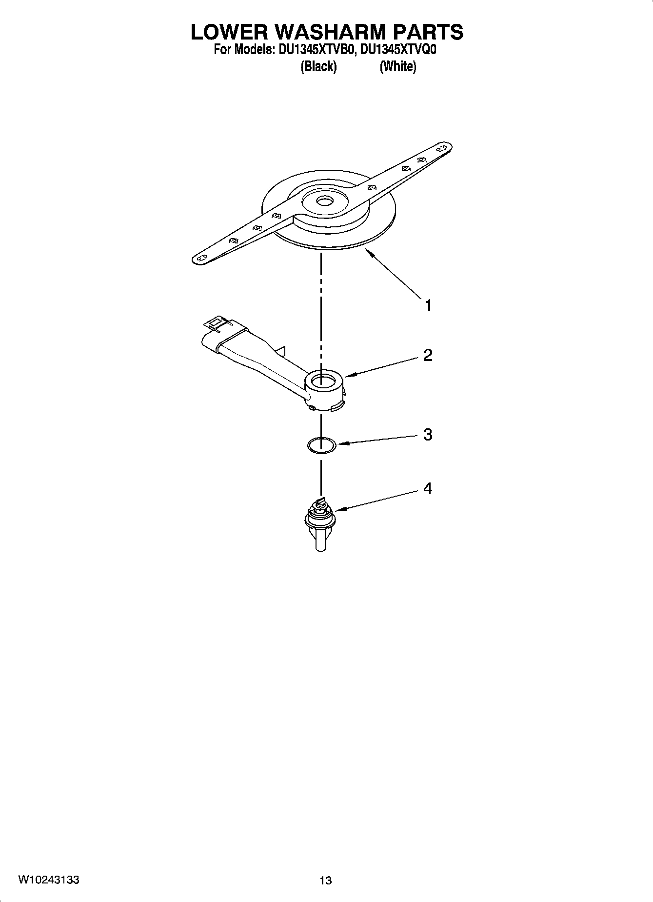 11 - LOWER WASHARM PARTS, OPTIONAL PARTS (NOT INCLUDED)
