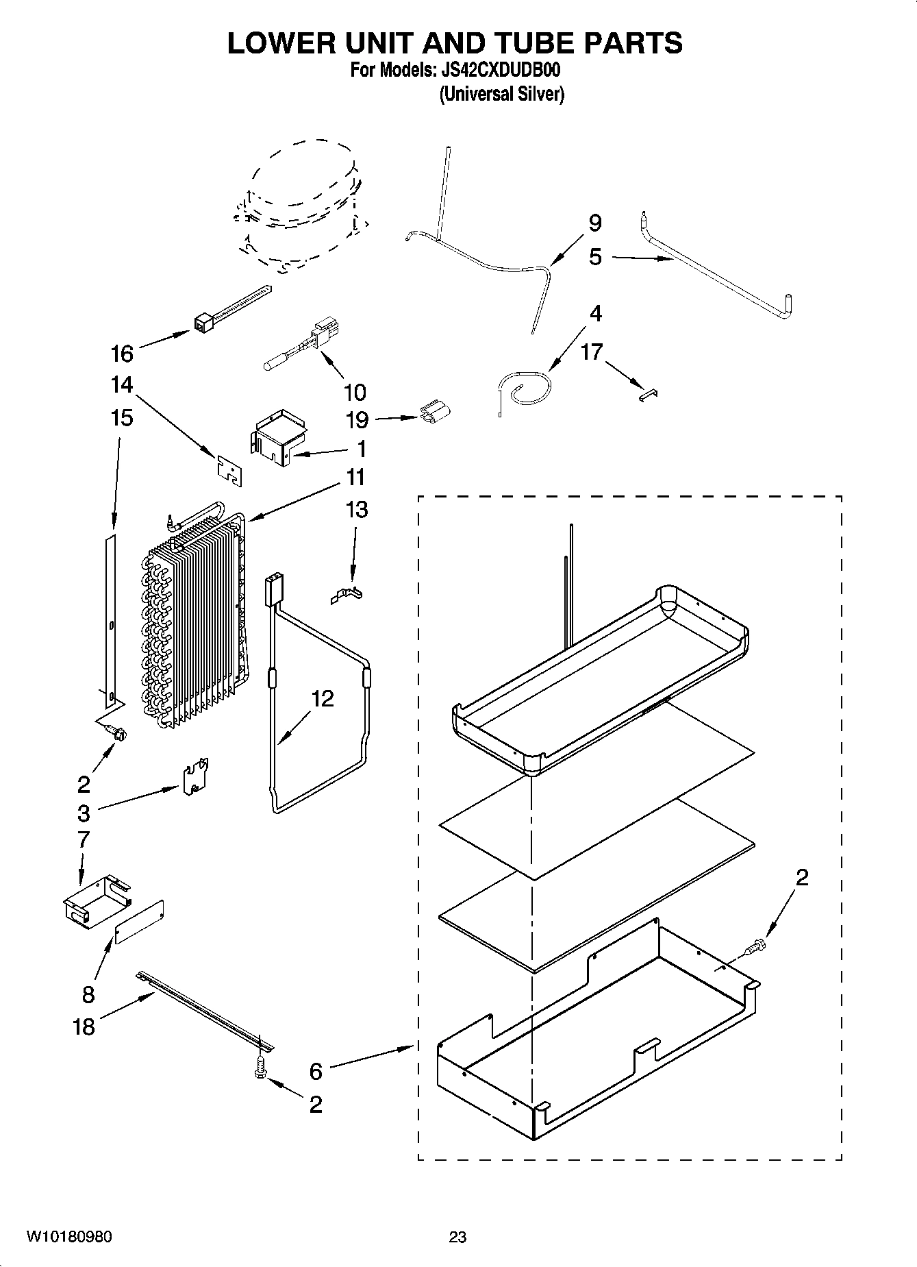 14 - LOWER UNIT AND TUBE PARTS