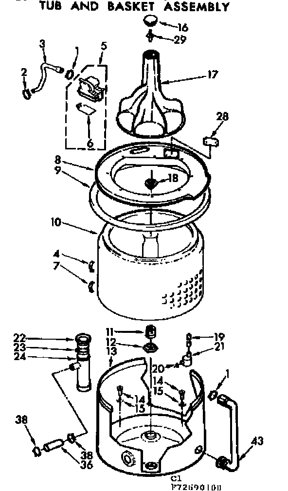 TUB AND BASKET ASSEMBLY