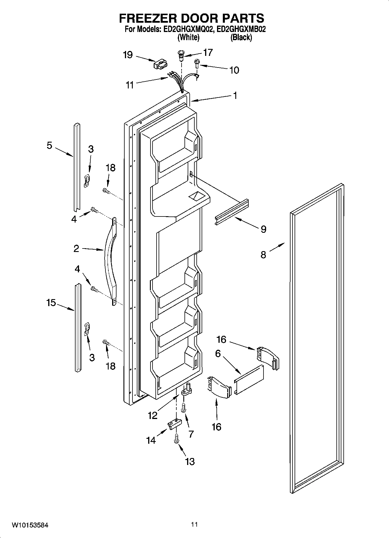 07 - FREEZER DOOR PARTS
