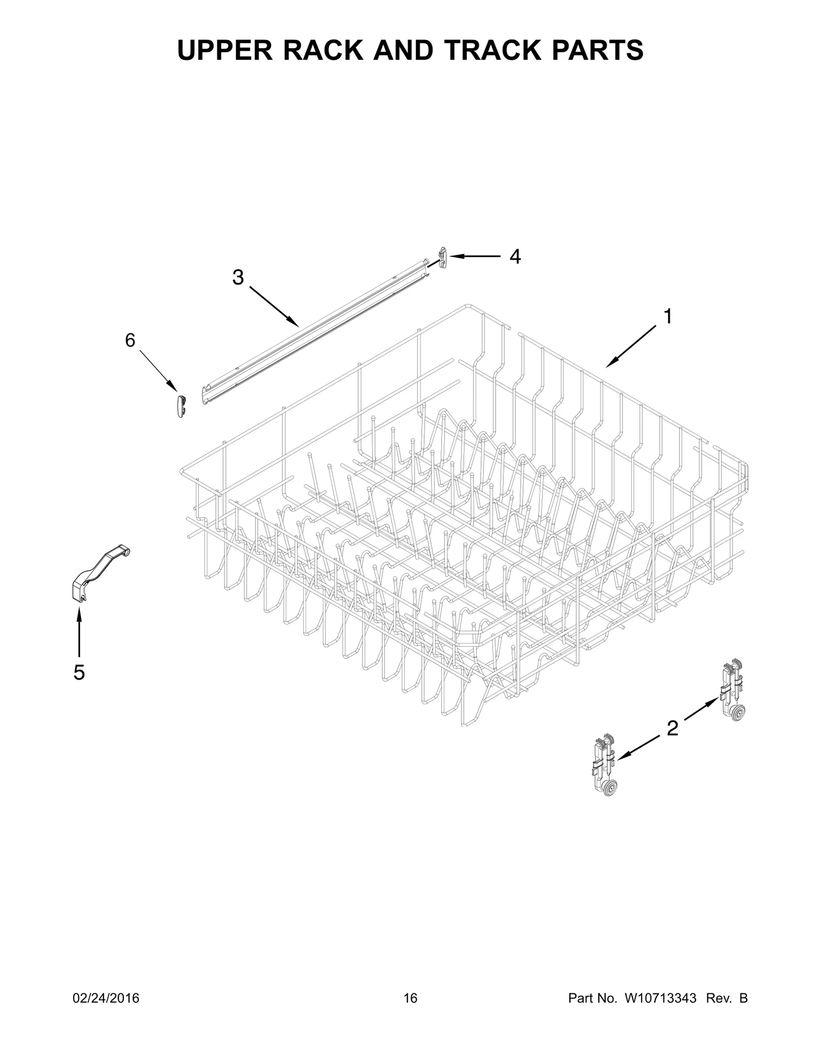 UPPER RACK AND TRACK PARTS