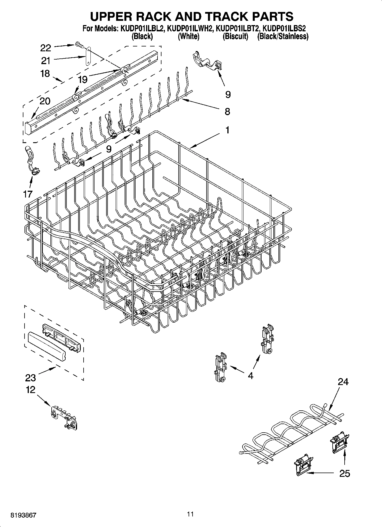 09 - UPPER RACK AND TRACK PARTS