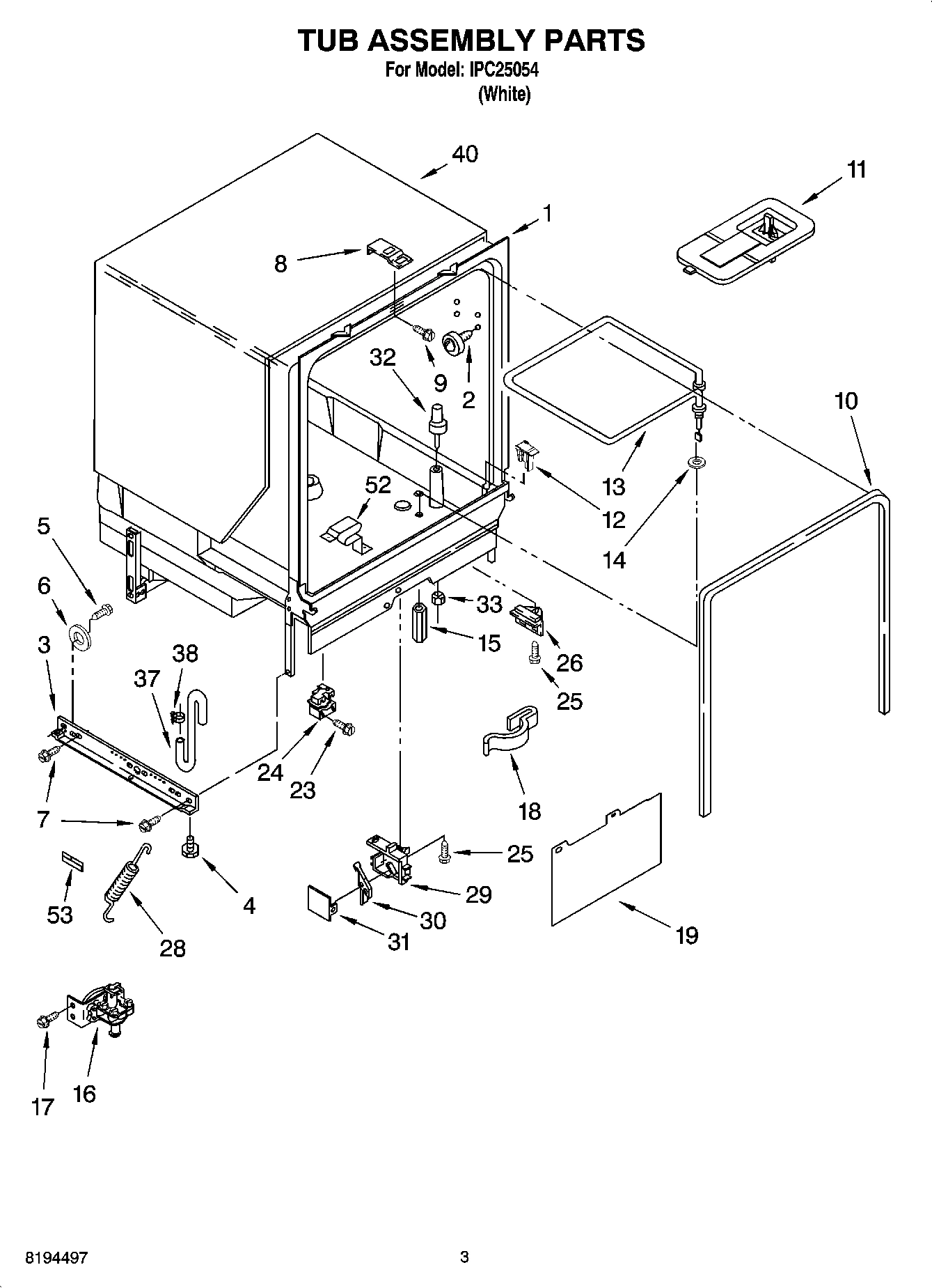 03 - TUB ASSEMBLY PARTS