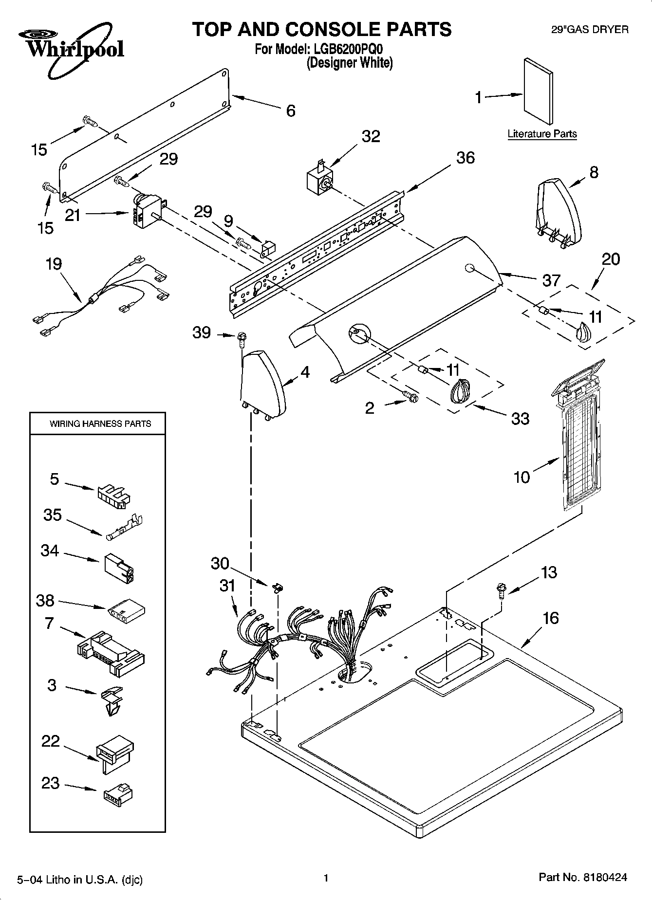 01 - TOP AND CONSOLE PARTS