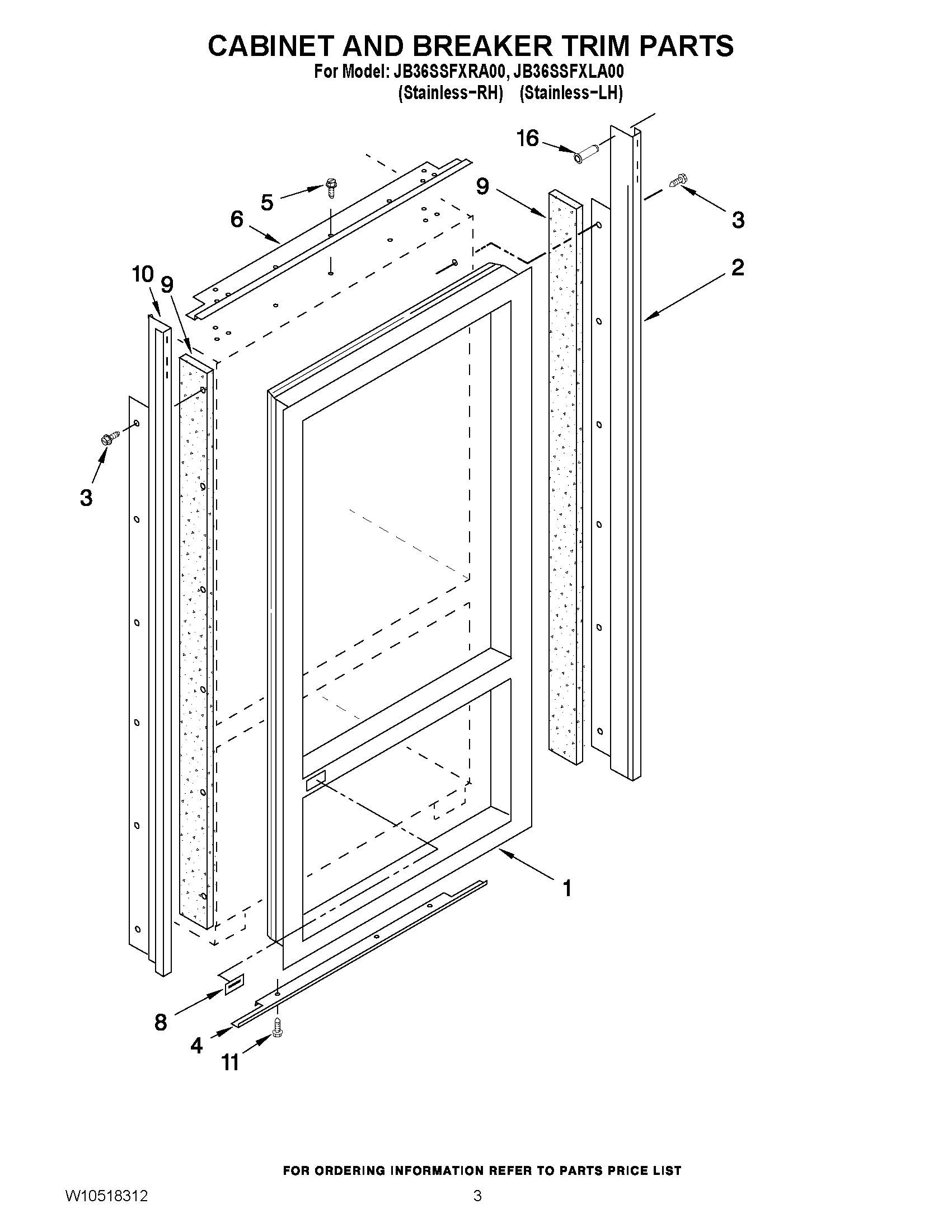 02 - CABINET AND BREAKER TRIM PARTS