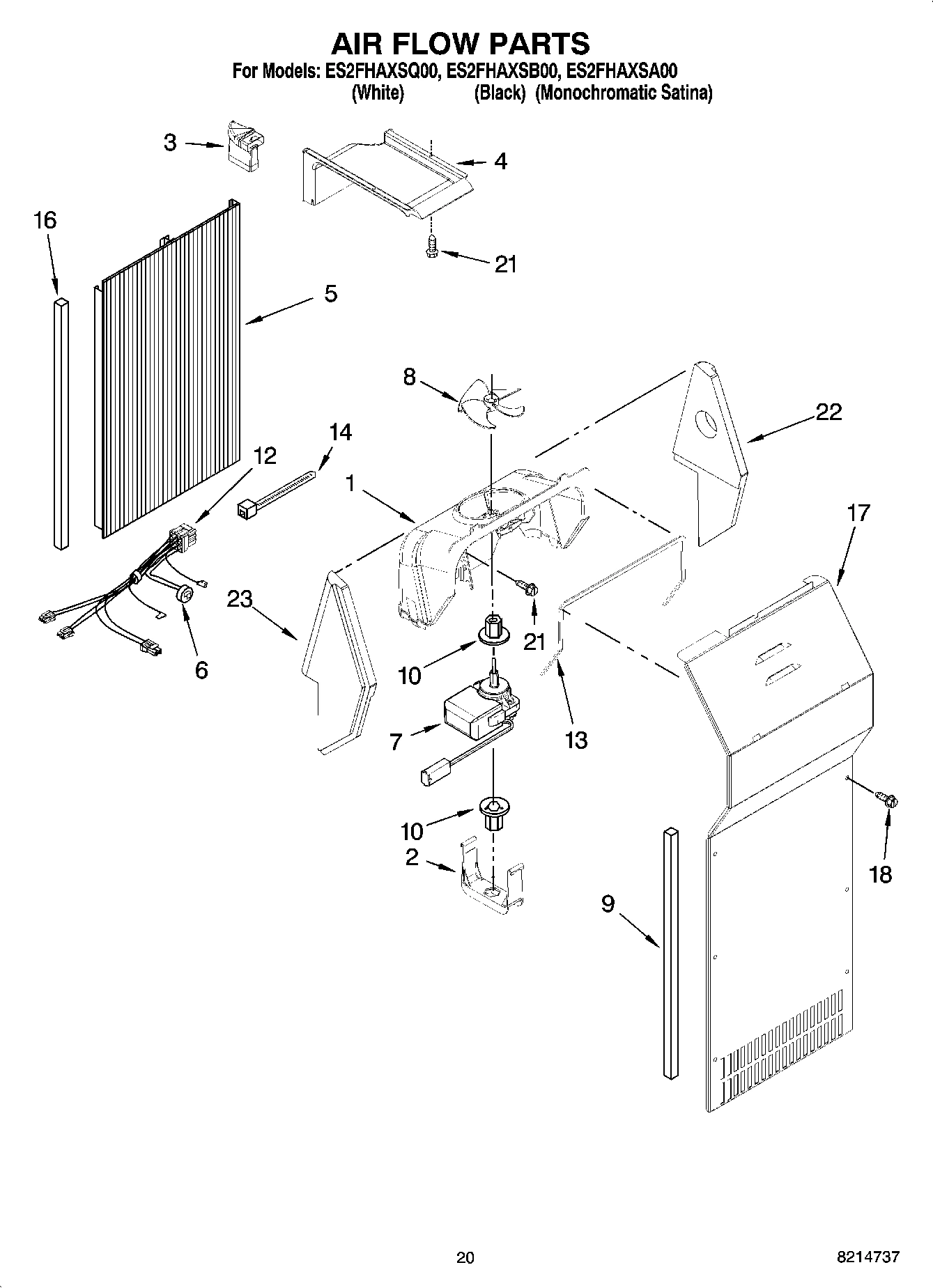12 - AIR FLOW PARTS, OPTIONAL PARTS (NOT INCLUDED)