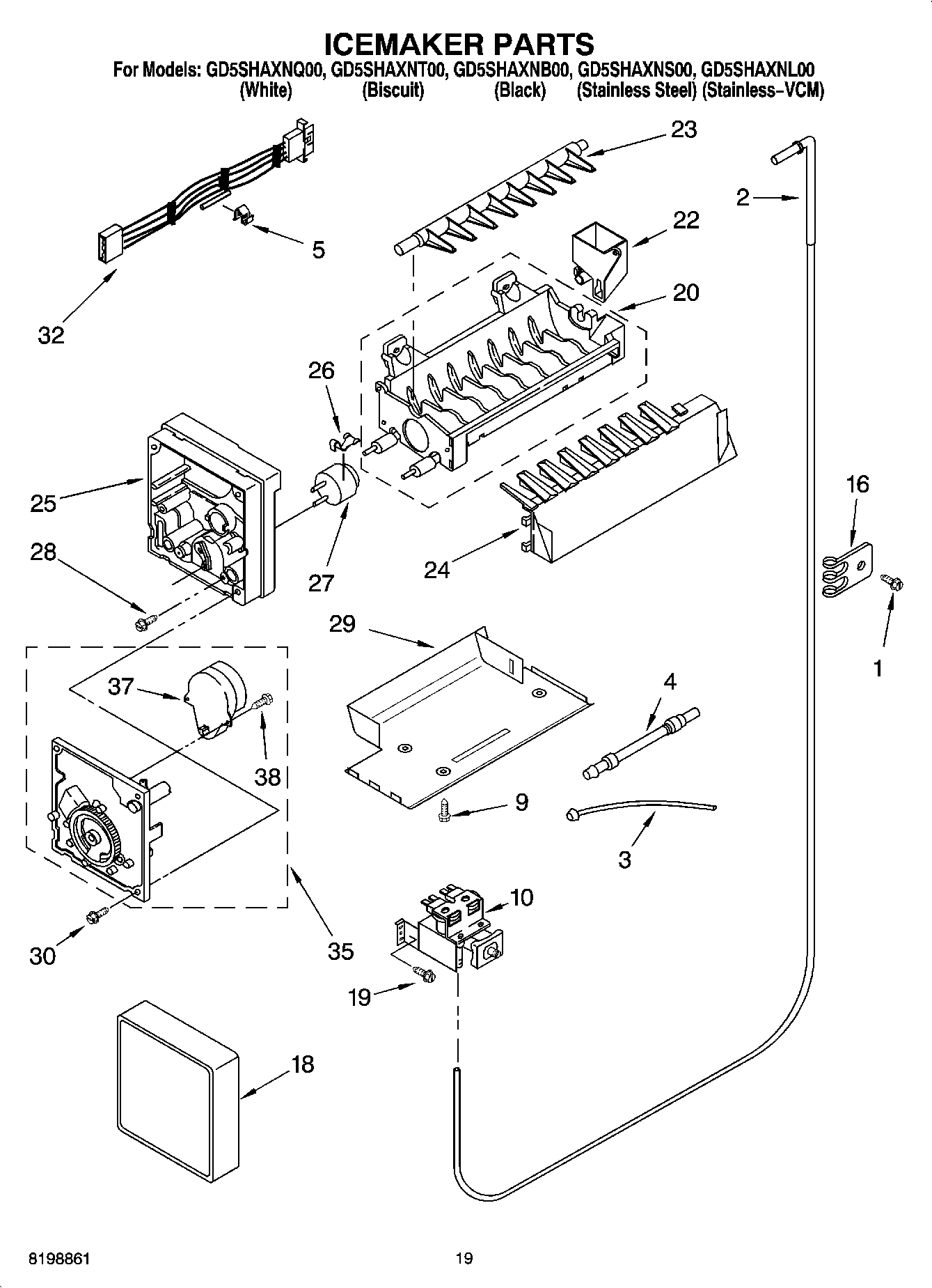 12 - ICEMAKER PARTS