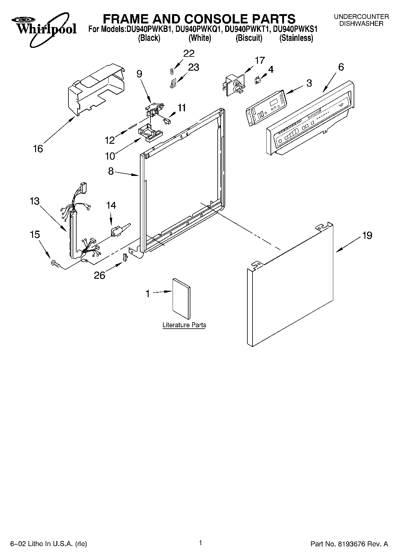 01 - FRAME AND CONSOLE, LITERATURE