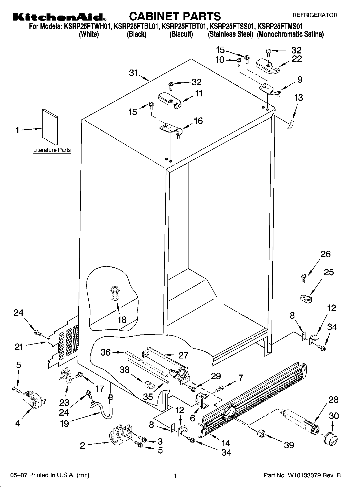 01 - CABINET PARTS