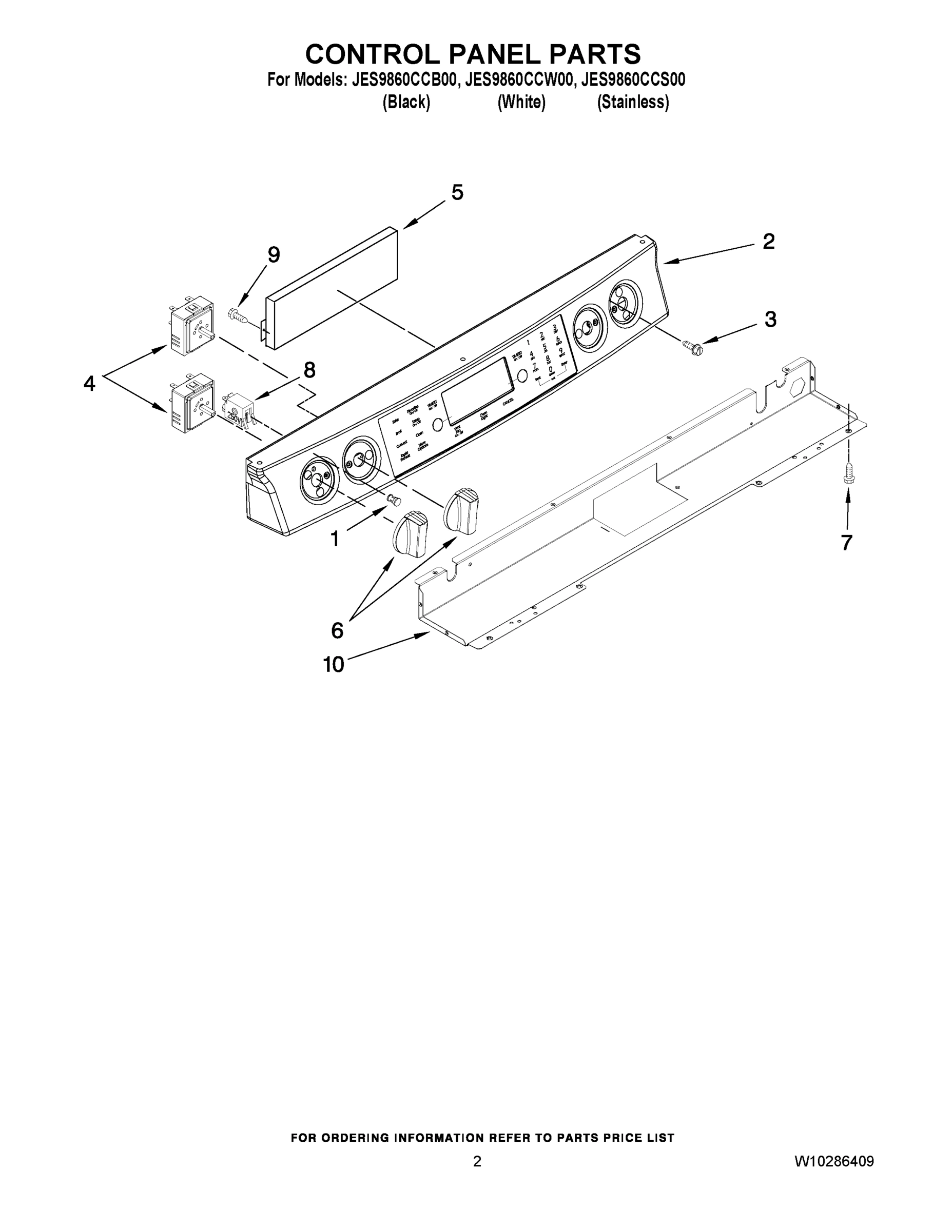 02 - CONTROL PANEL PARTS