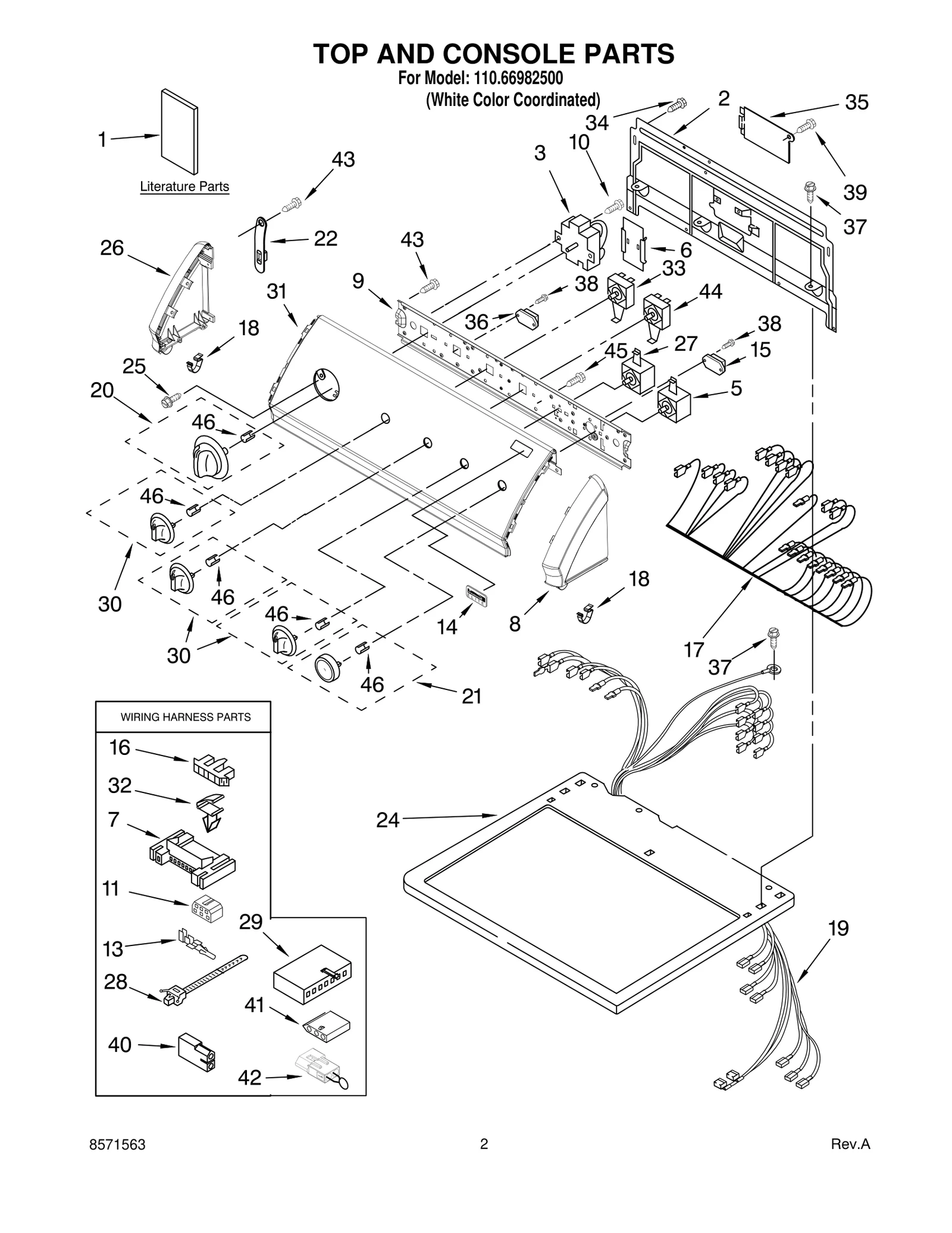TOP AND CONSOLE PARTS