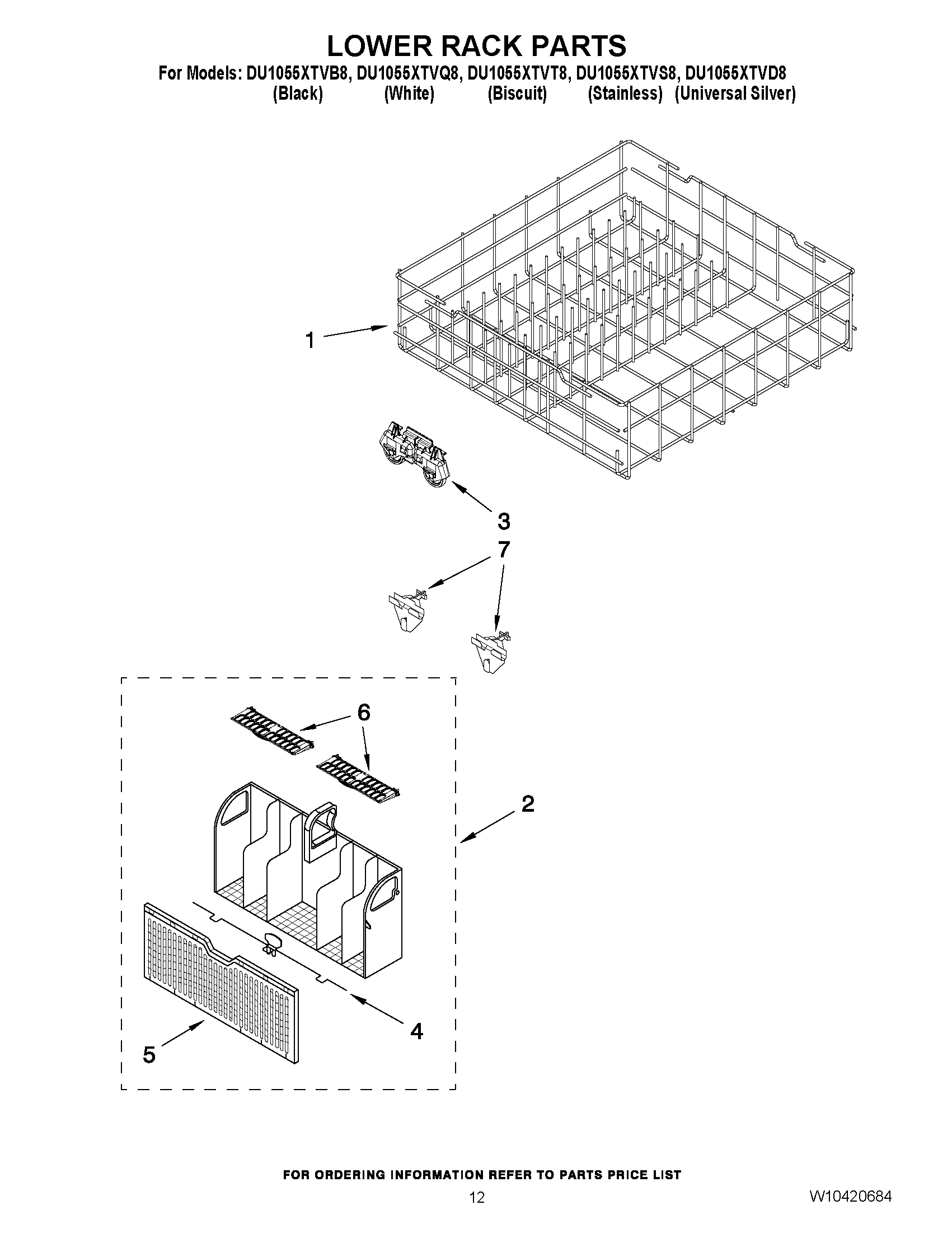 10 - LOWER RACK PARTS