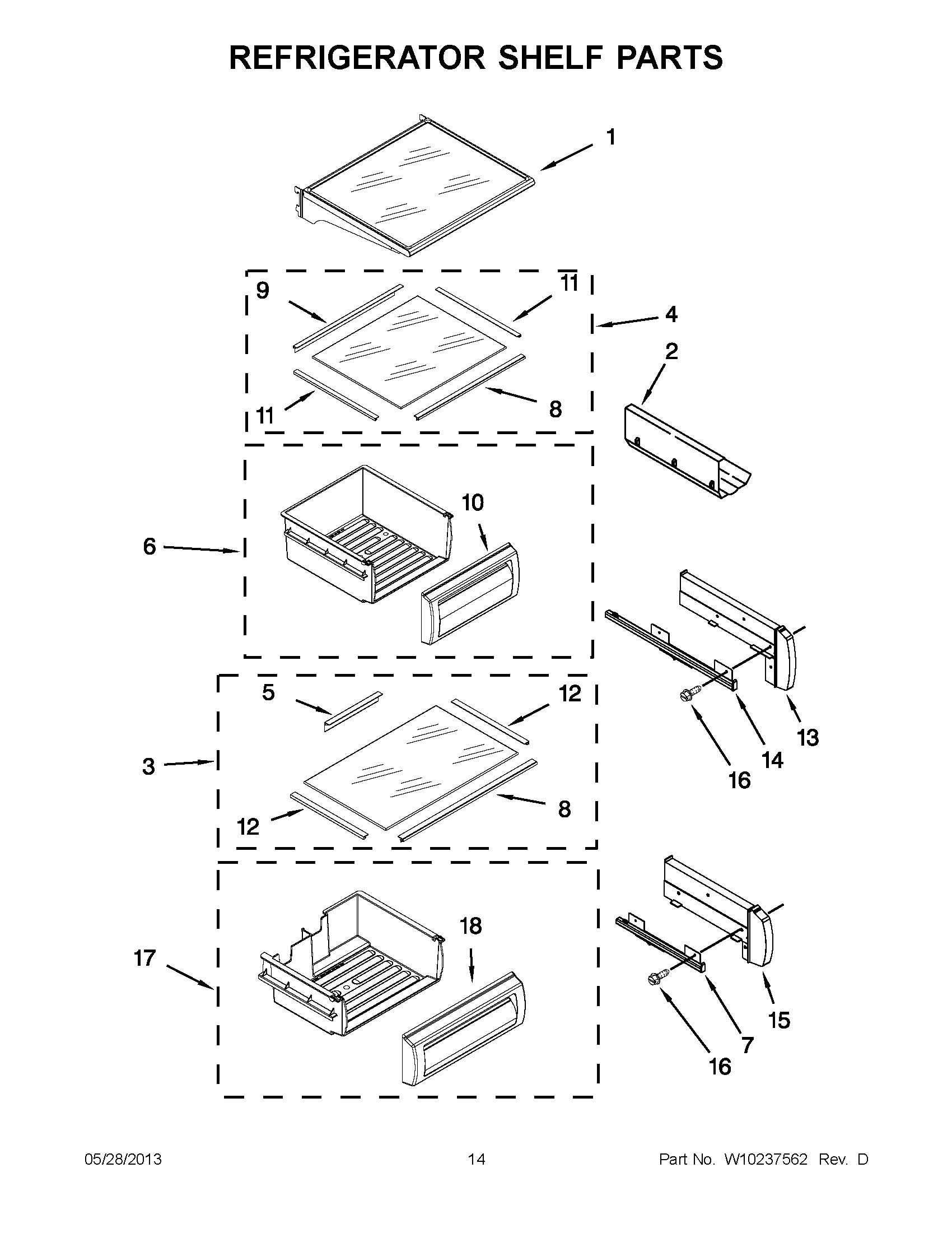 07 - REFRIGERATOR SHELF PARTS