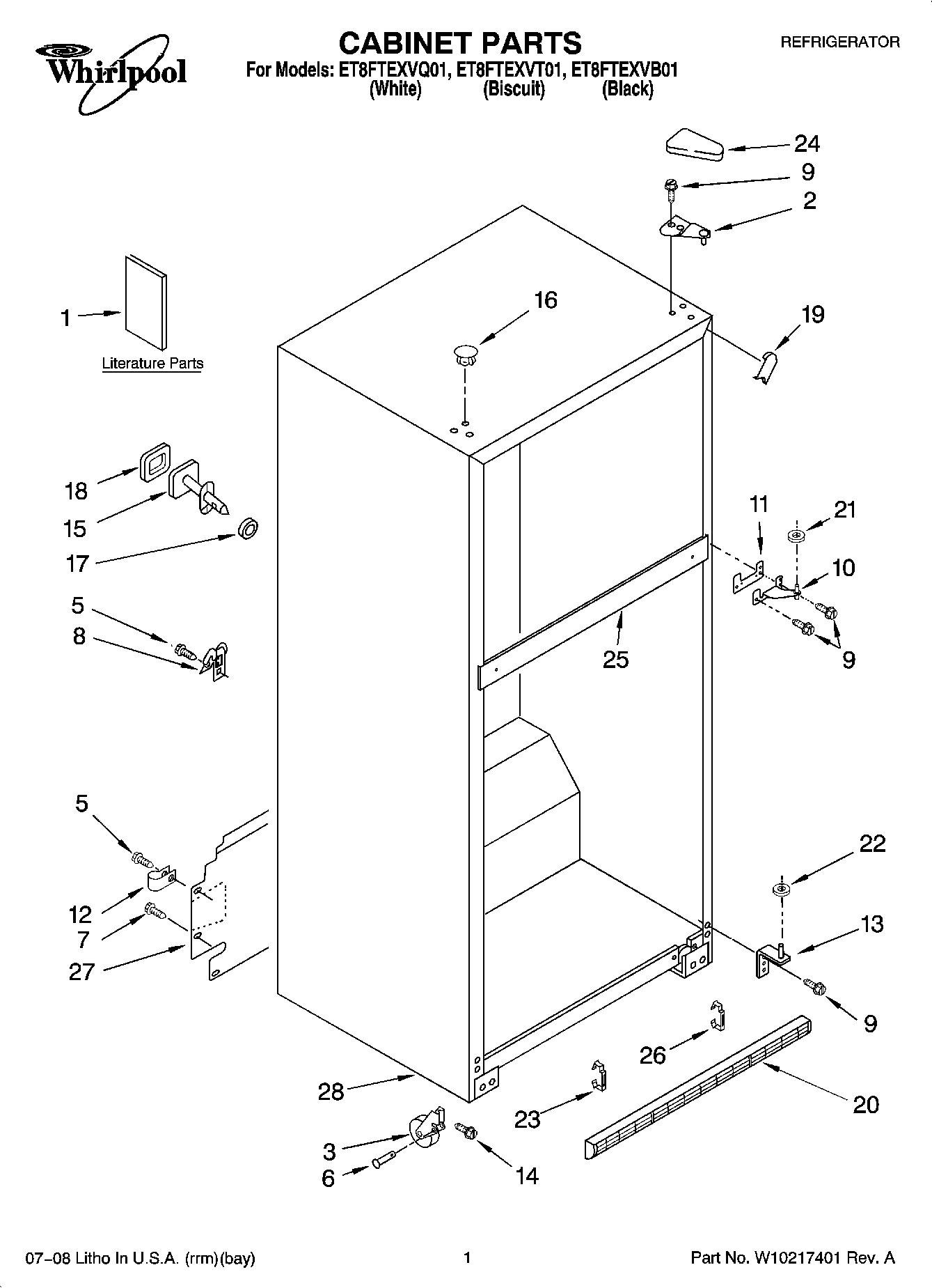 01 - CABINET PARTS