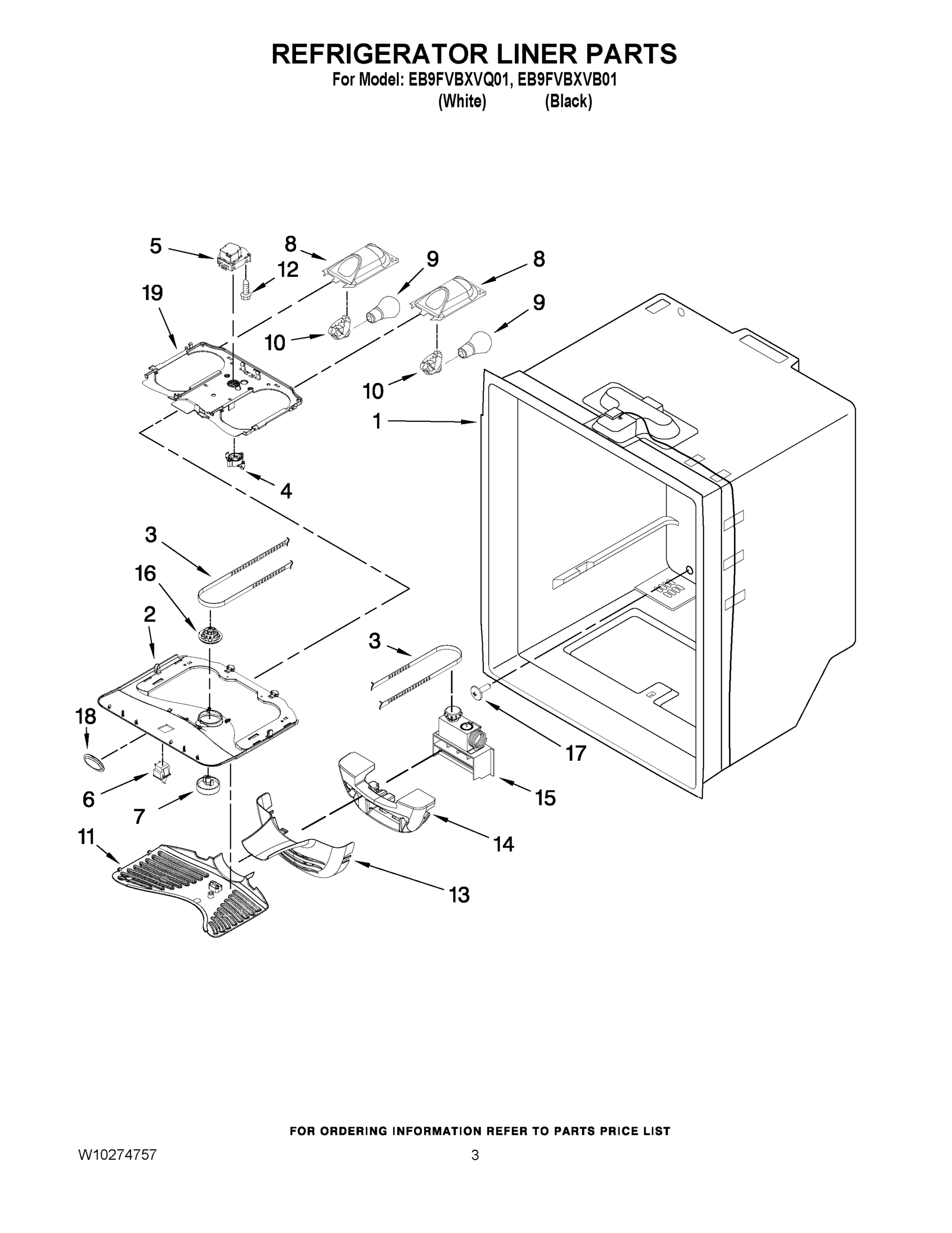 02 - REFRIGERATOR LINER PARTS