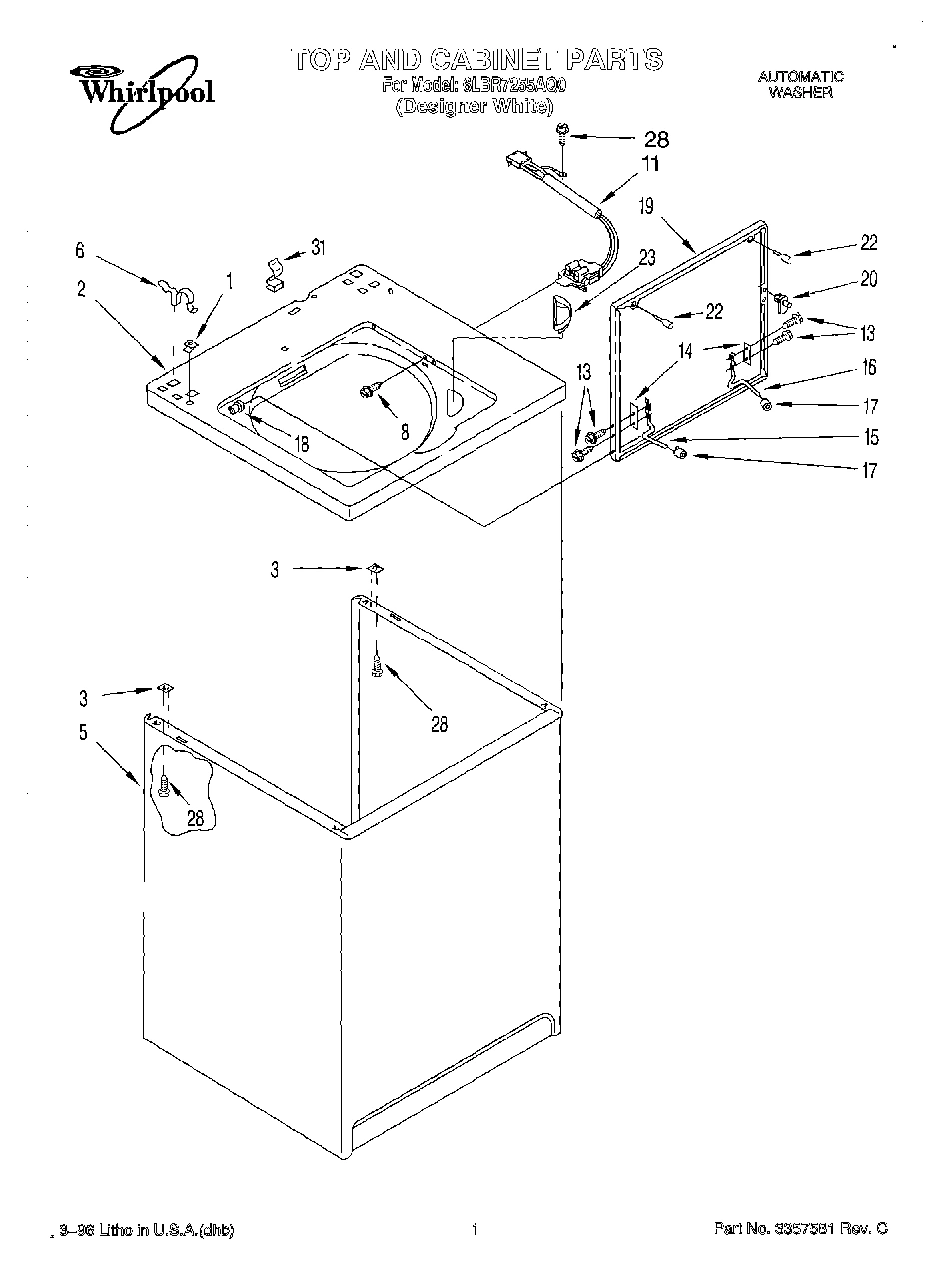 01 - TOP AND CABINET, LIT/OPTIONAL