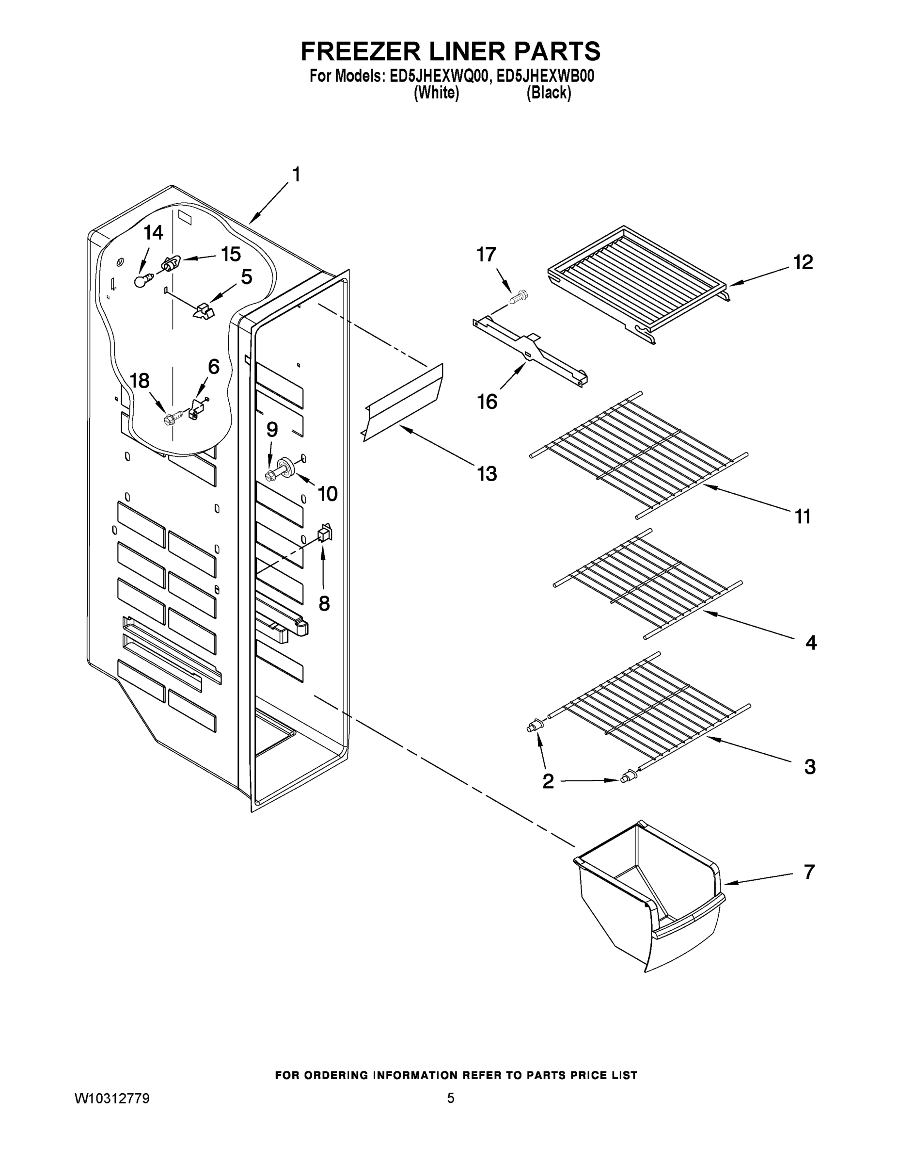 04 - FREEZER LINER PARTS