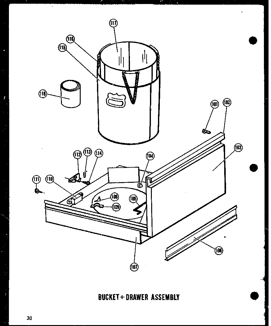 01 - BUCKET + DRAWER ASSY