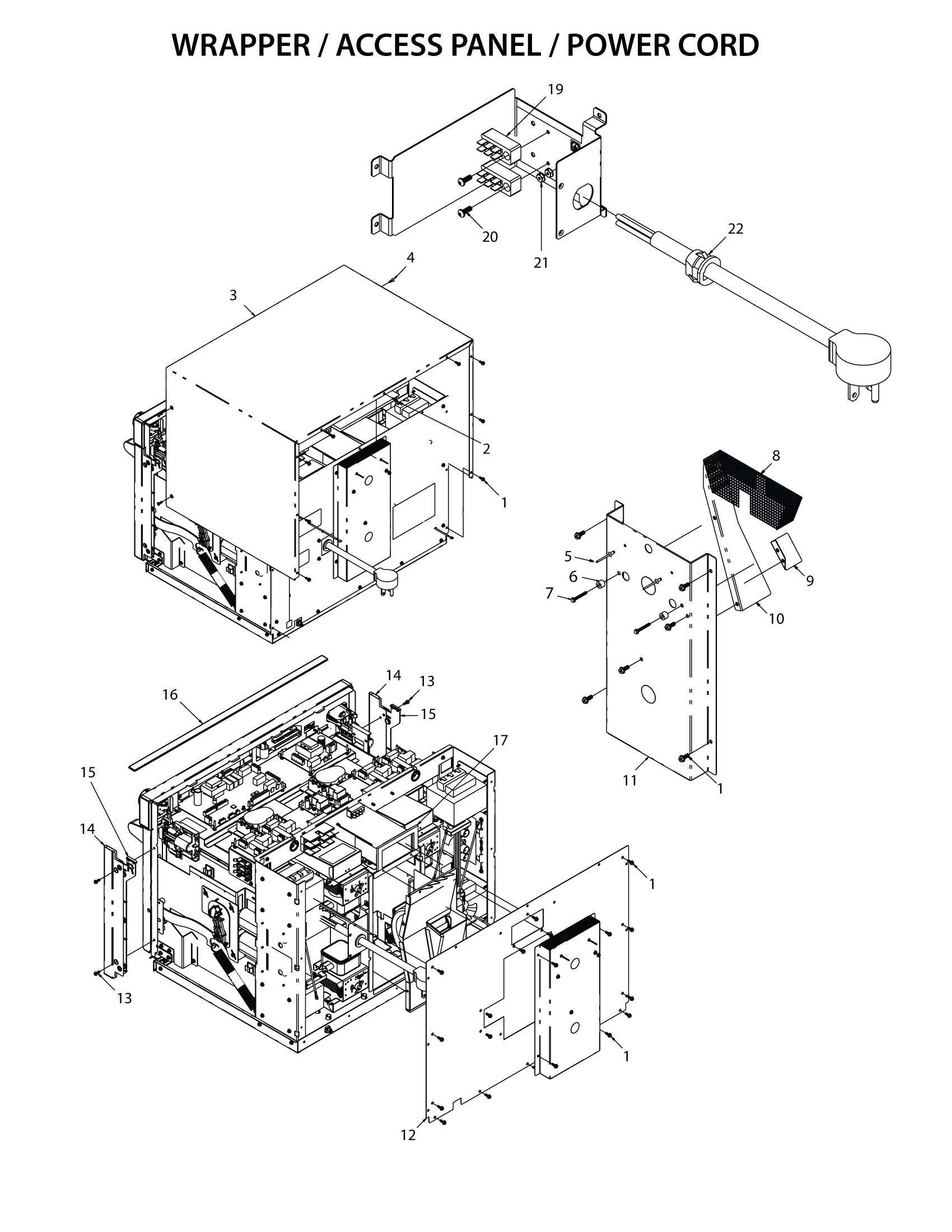 WRAPPER / ACCESS PANEL / POWER CORD