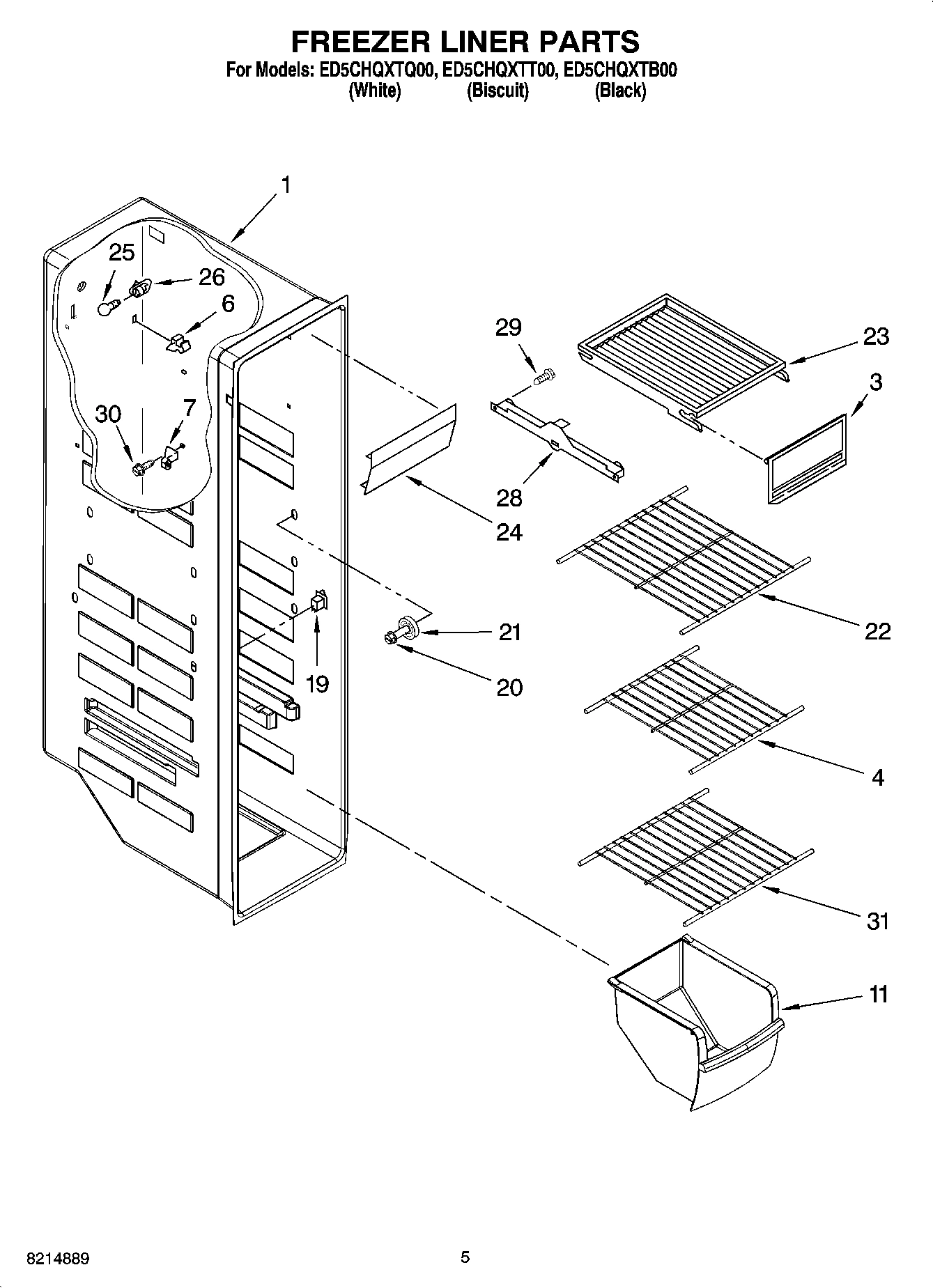 04 - FREEZER LINER PARTS