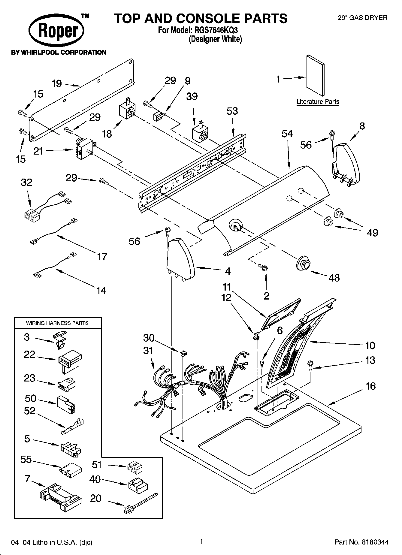 01 - TOP AND CONSOLE PARTS