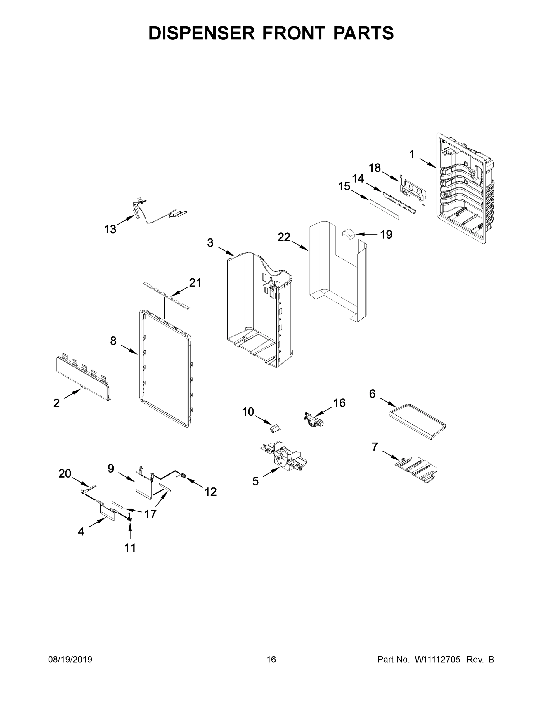 09 - DISPENSER FRONT PARTS