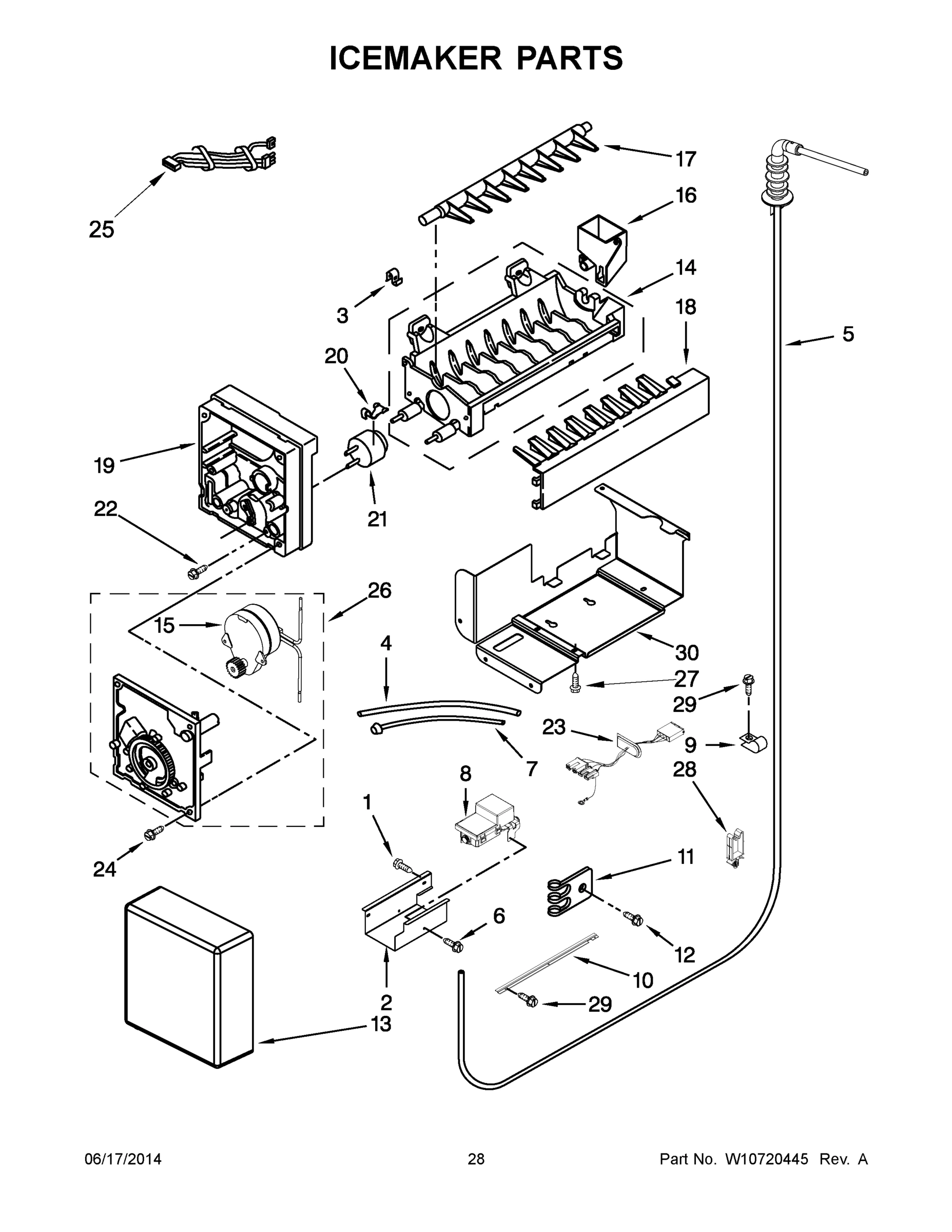 15 - ICEMAKER PARTS