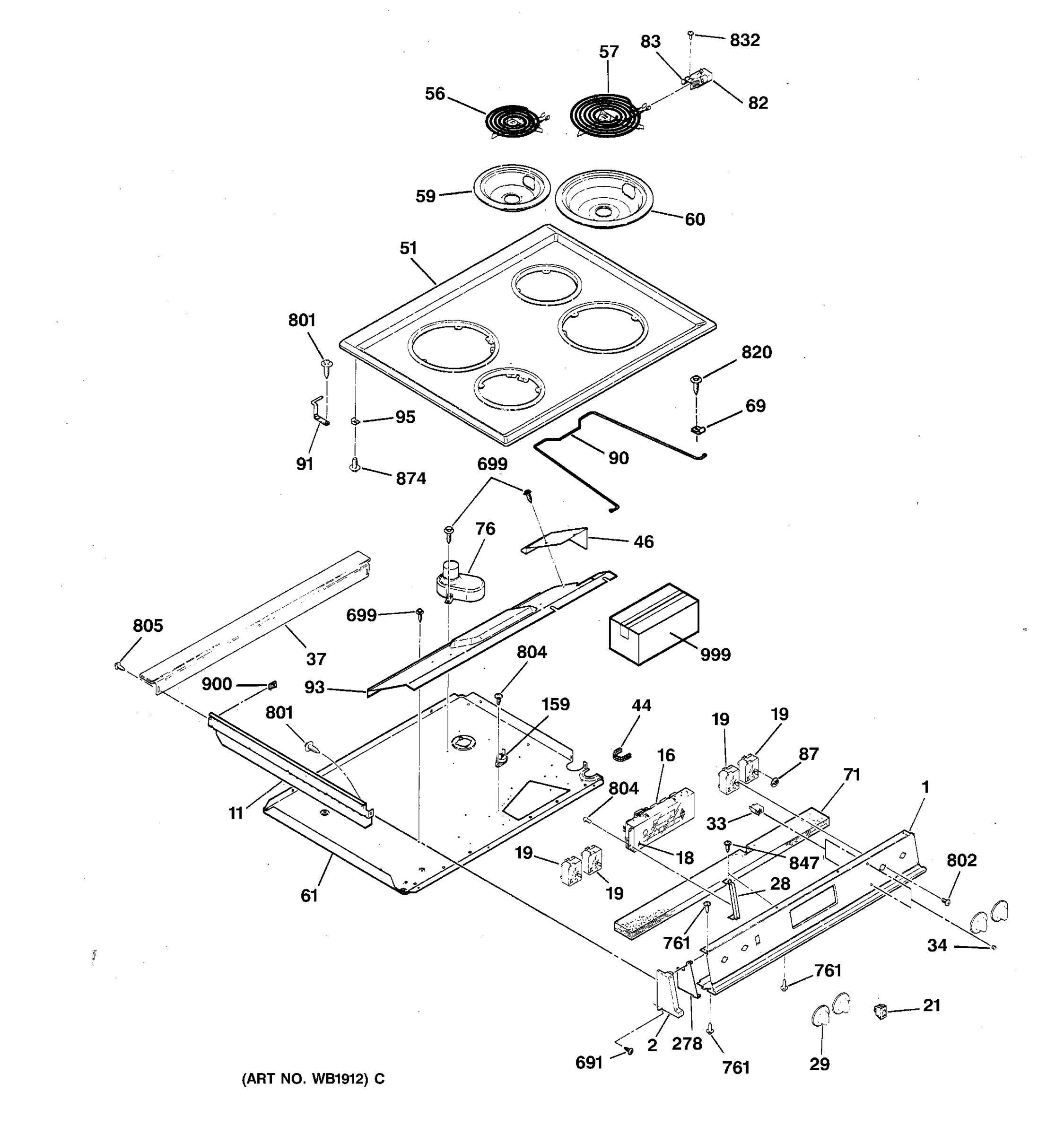 CONTROL PANEL & COOKTOP