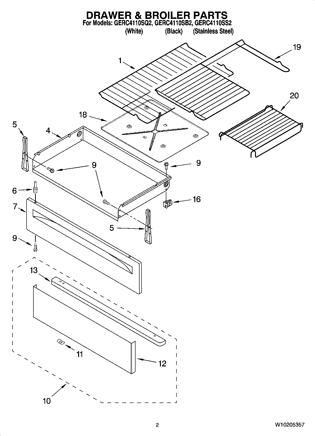 02 - DRAWER & BROILER PARTS