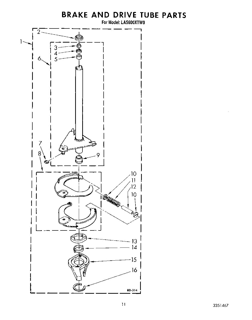 10 - BRAKE AND DRIVE TUBE