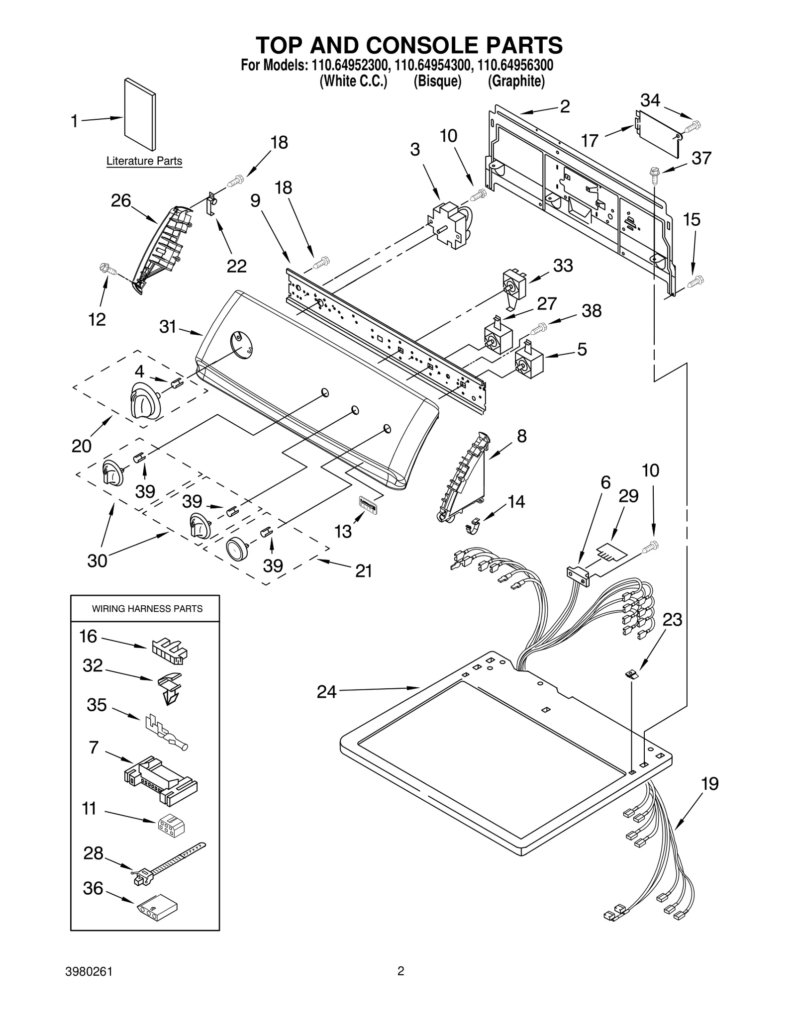 TOP AND CONSOLE PARTS