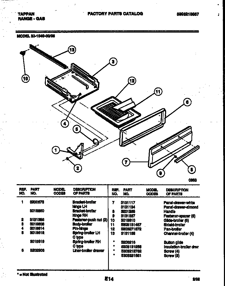 04 - BROILER DRAWER PARTS