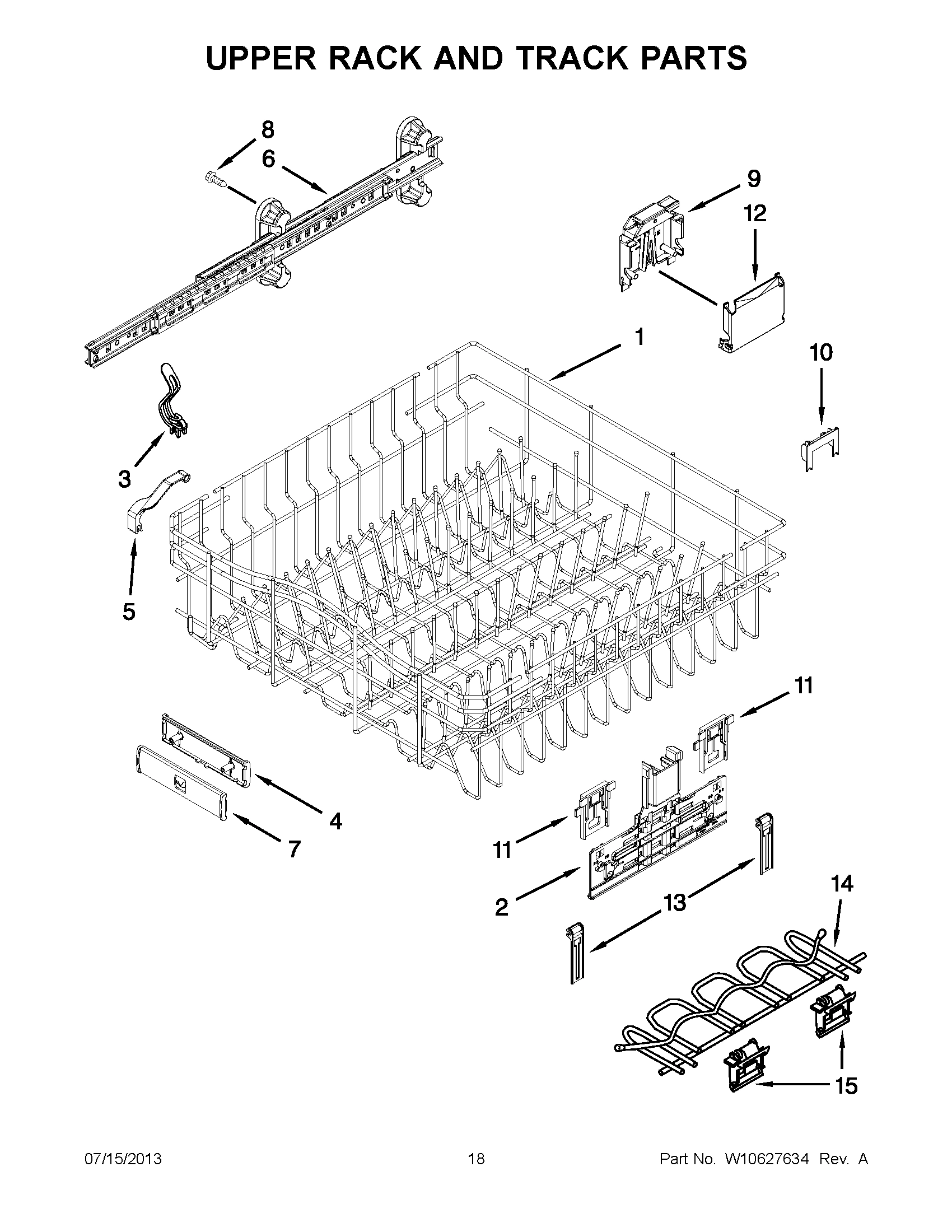 09 - UPPER RACK AND TRACK PARTS