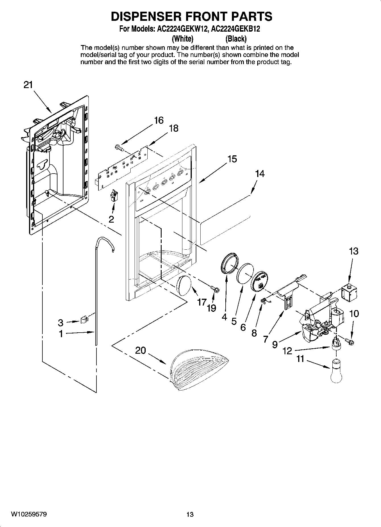 08 - DISPENSER FRONT PARTS