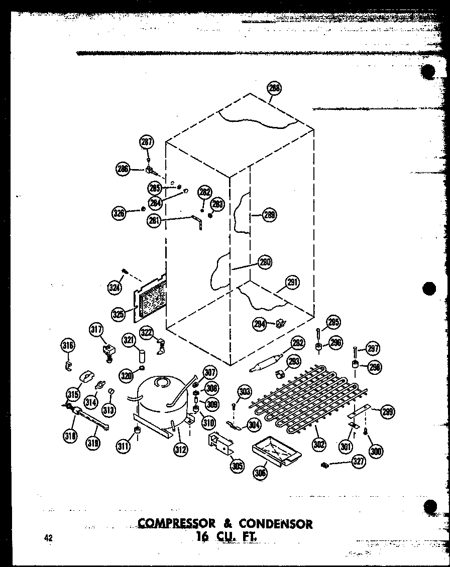 02 - COMPRESSOR & CONDENSOR 16 CU. FT.