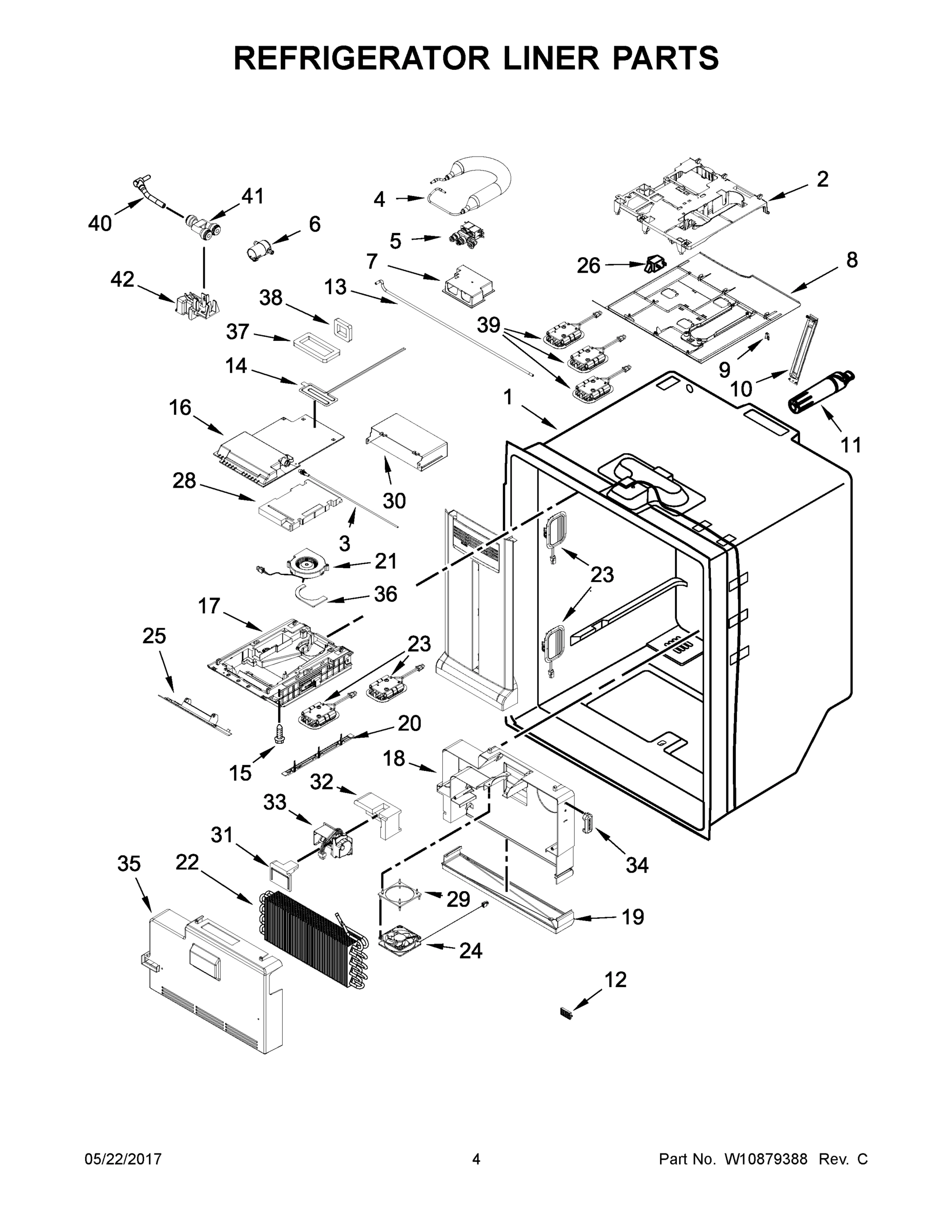 03 - REFRIGERATOR LINER PARTS