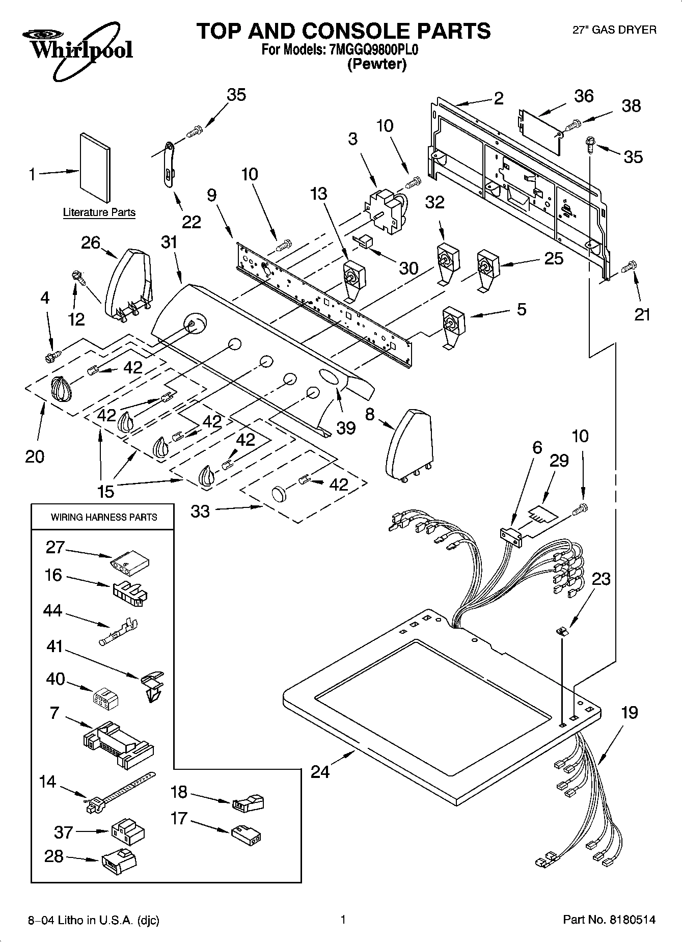01 - TOP AND CONSOLE PARTS