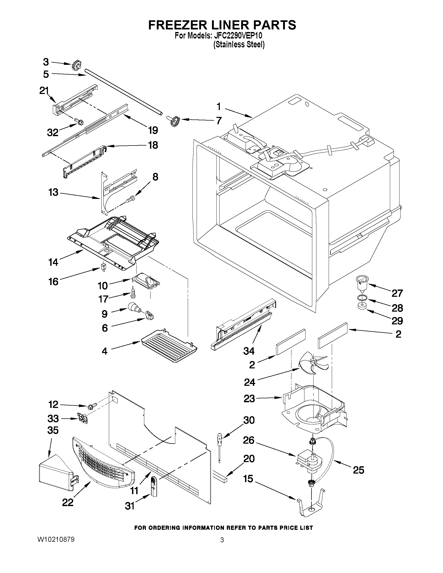 02 - FREEZER LINER PARTS