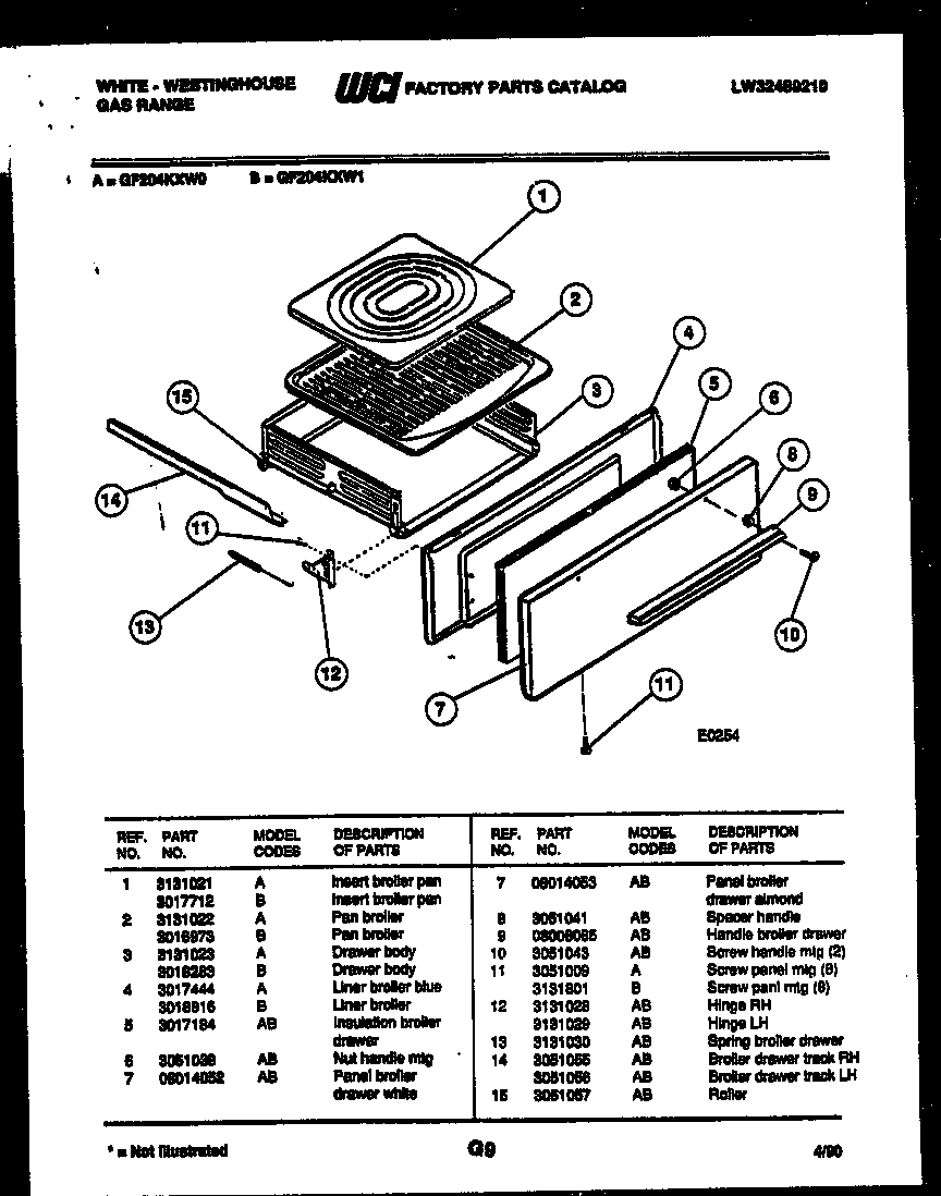 03 - BROILER DRAWER PARTS