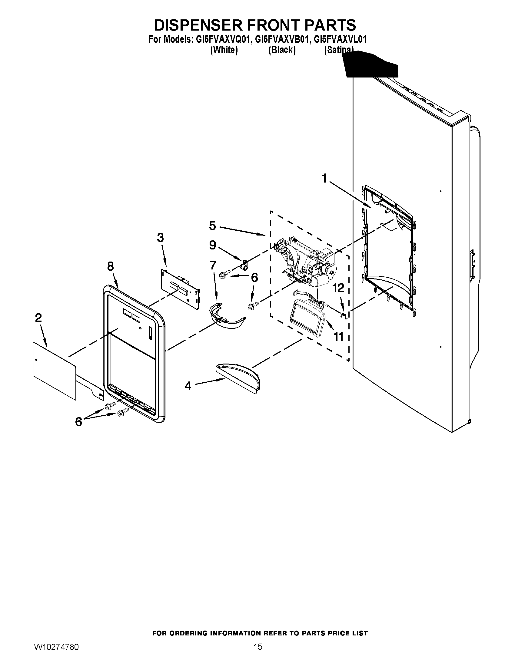 08 - DISPENSER FRONT PARTS