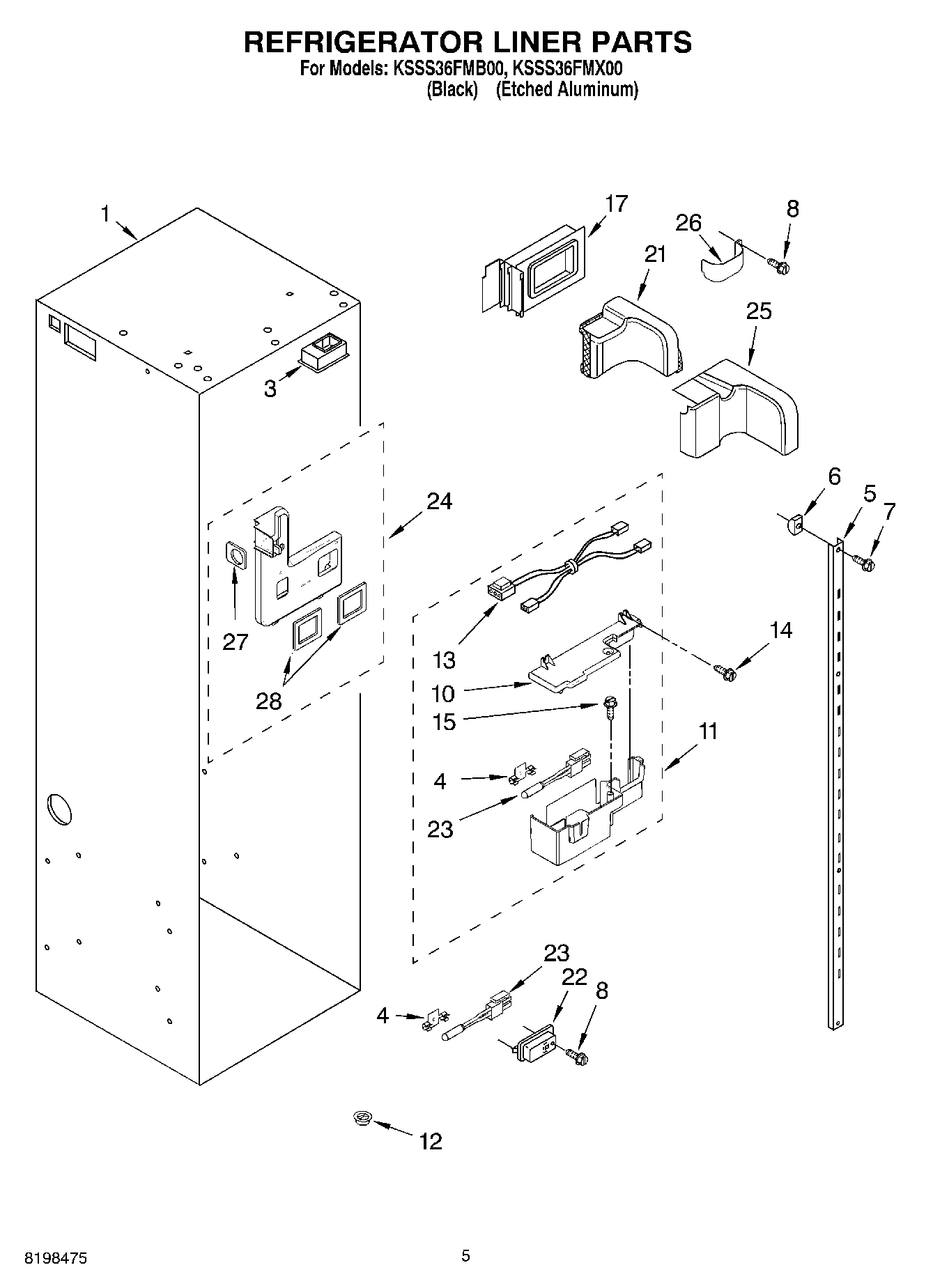 04 - REFRIGERATOR LINER PARTS