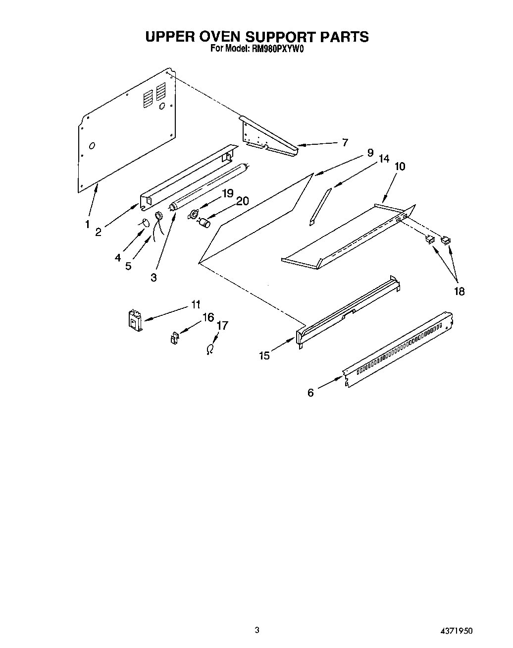 03 - UPPER OVEN SUPPORT