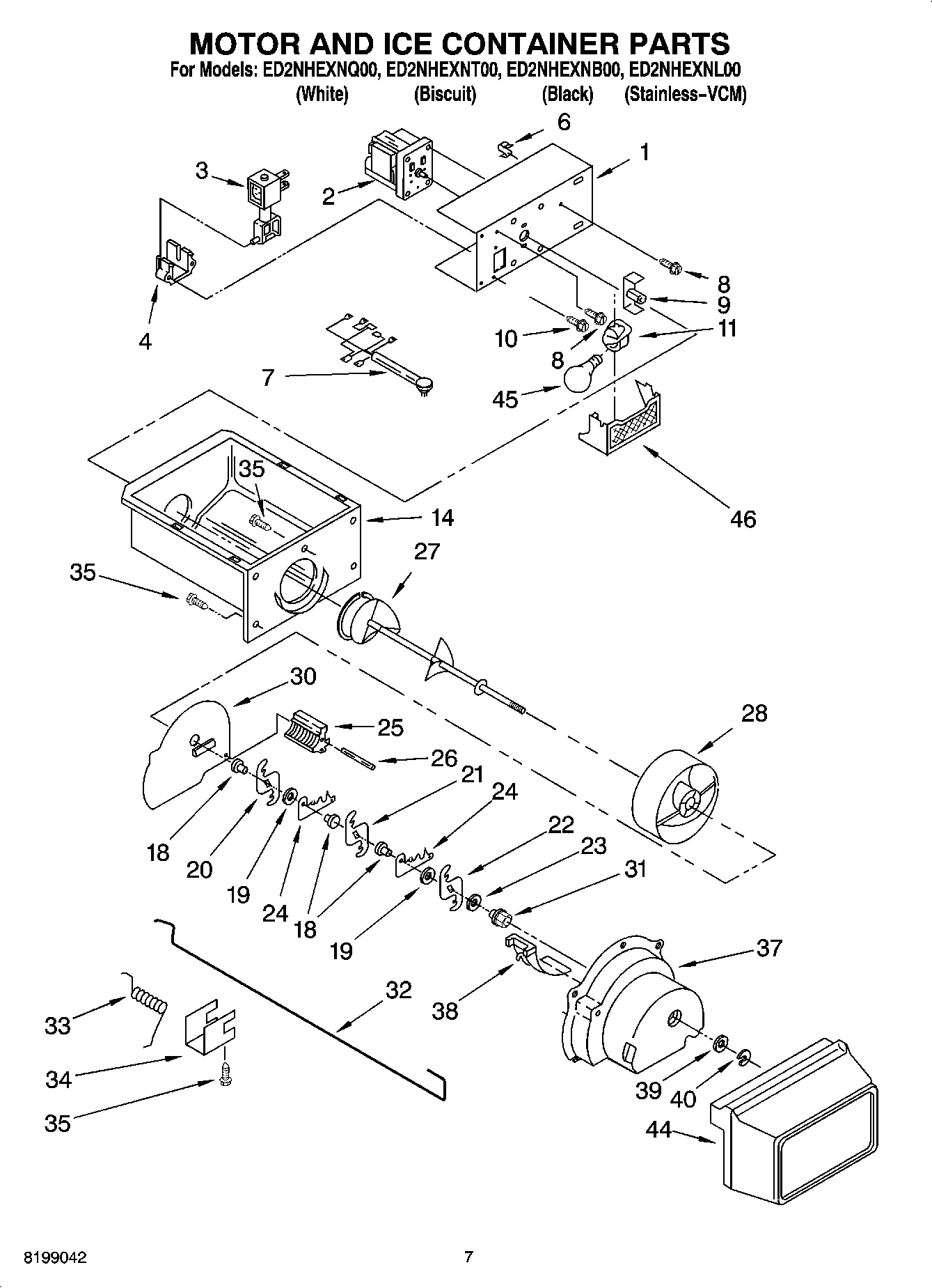 05 - MOTOR AND ICE CONTAINER PARTS
