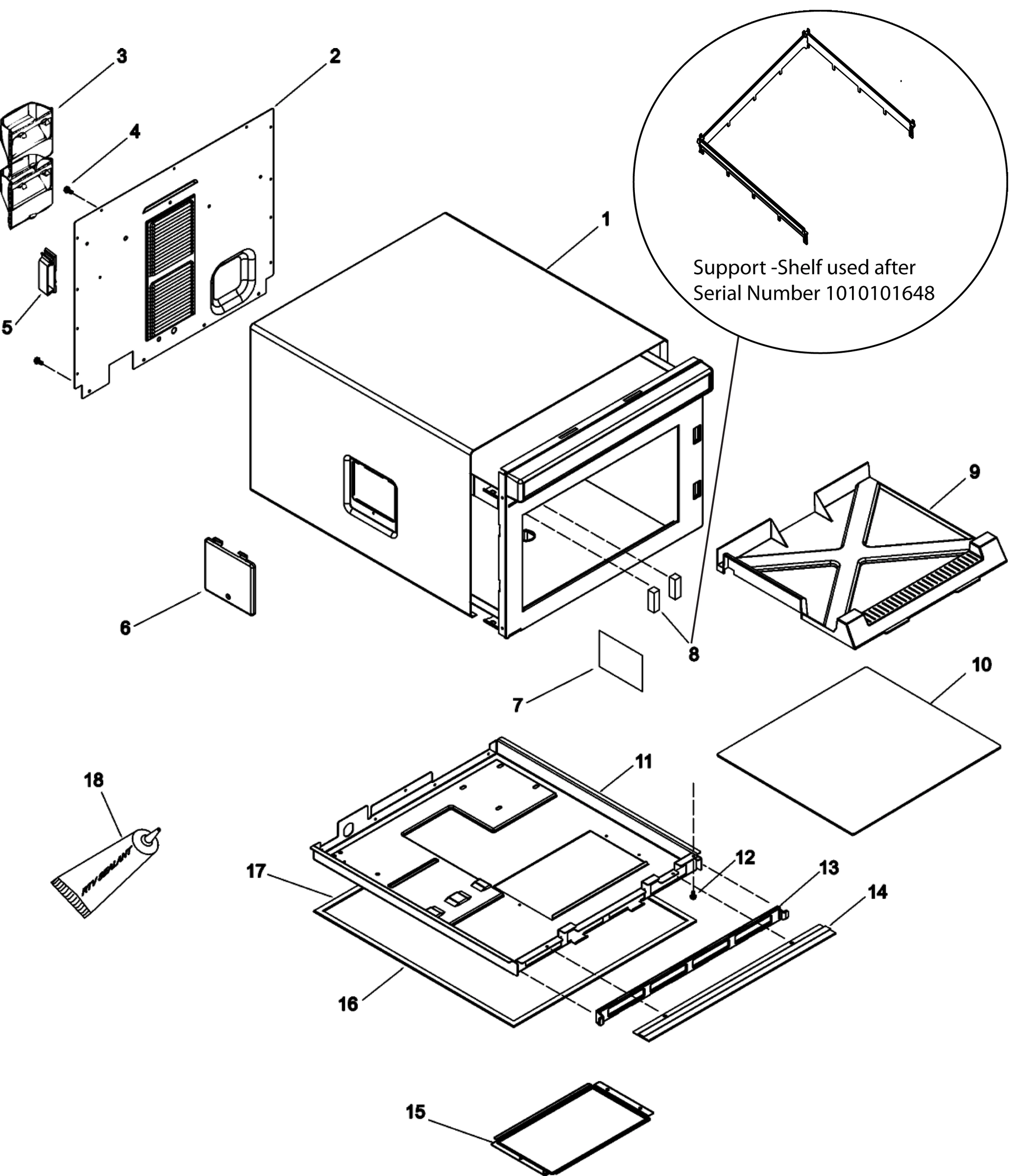 TRAY, GREASE SHIELD, CABINET