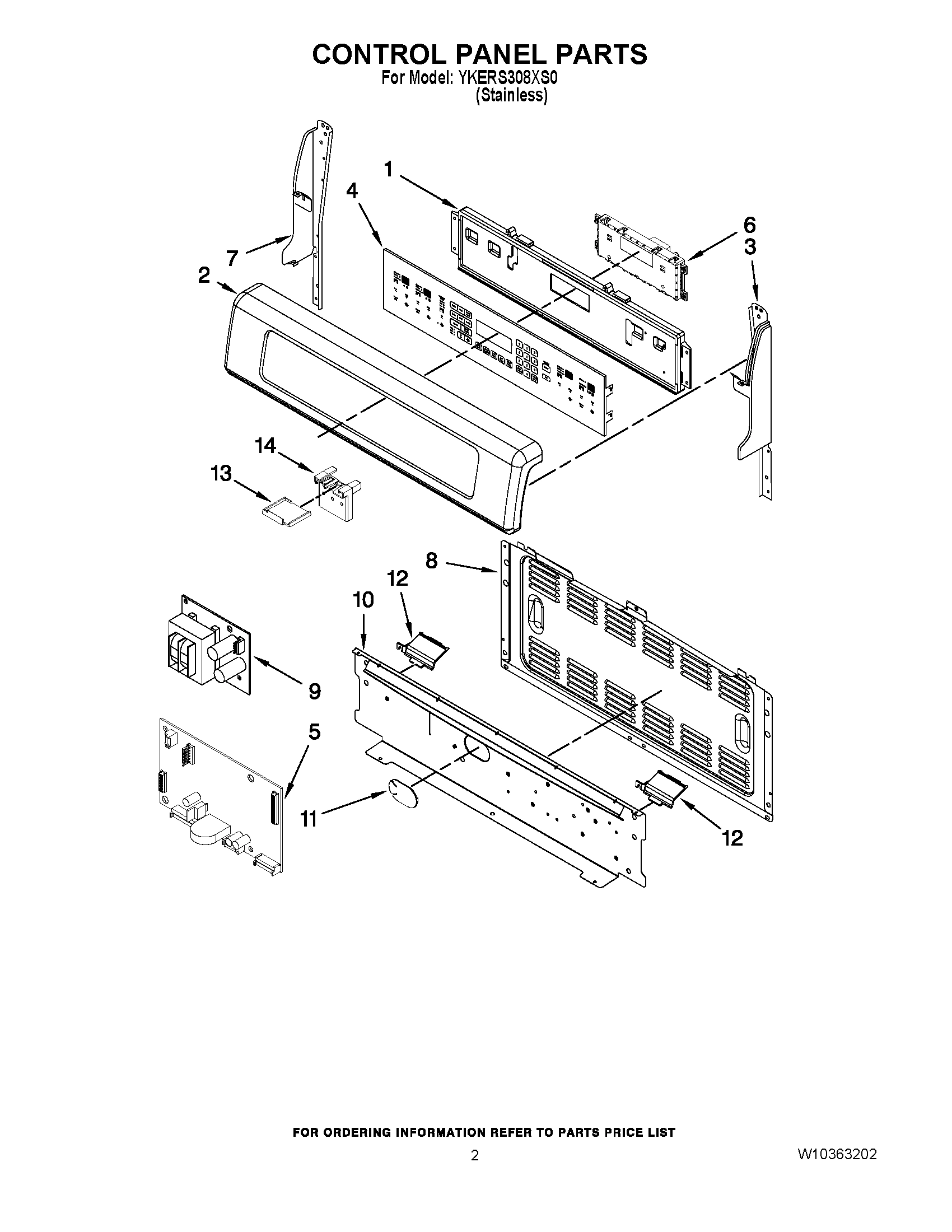 02 - CONTROL PANEL PARTS
