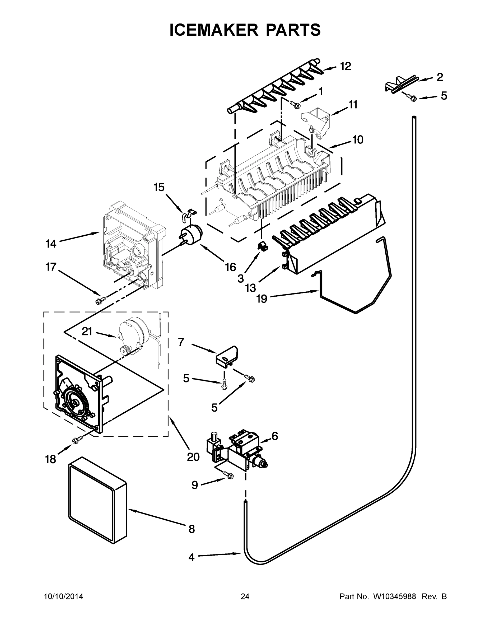 13 - ICEMAKER PARTS