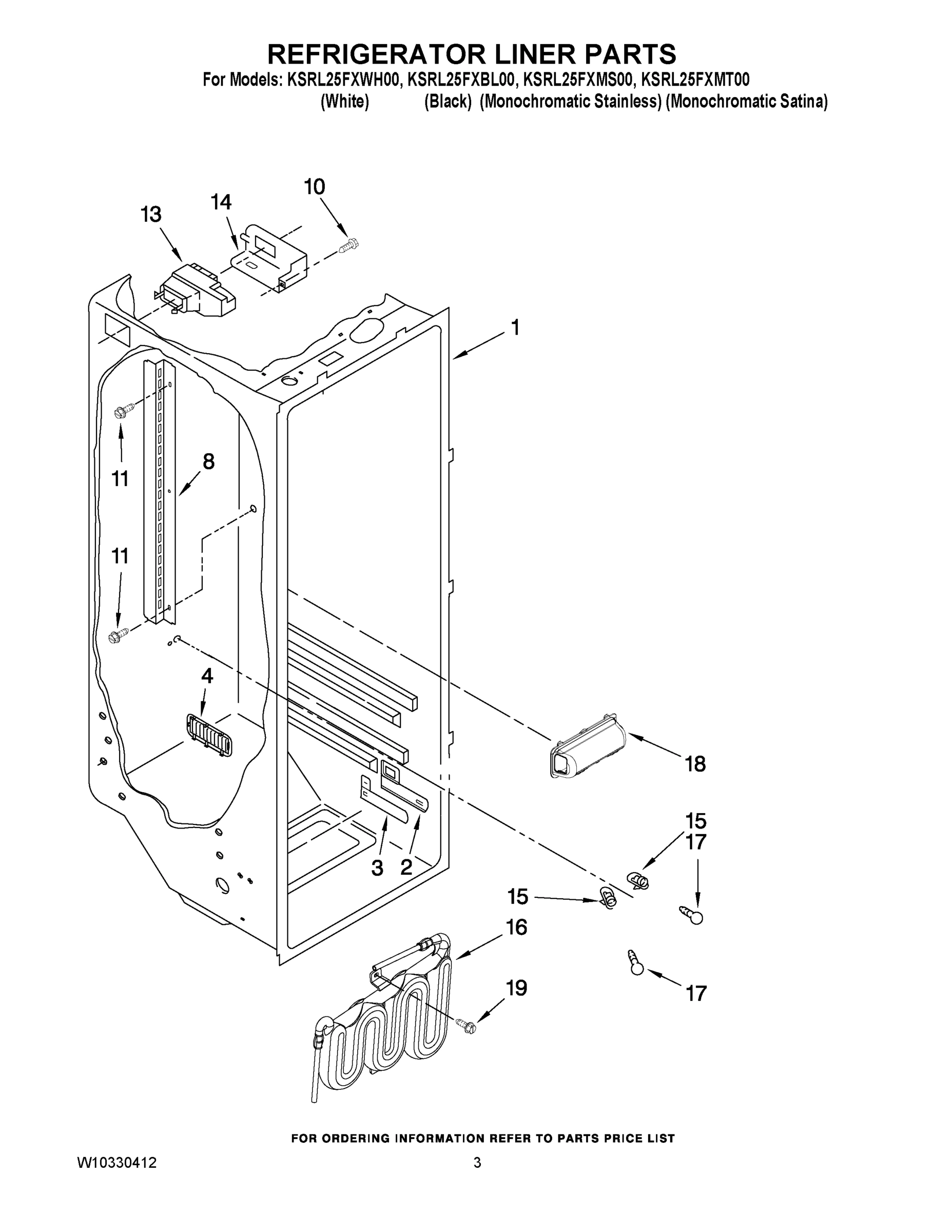 02 - REFRIGERATOR LINER PARTS