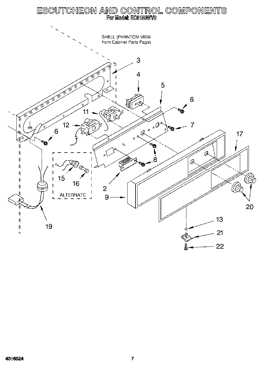 04 - ESCUTCHEON AND CONTROL COMPONENTS