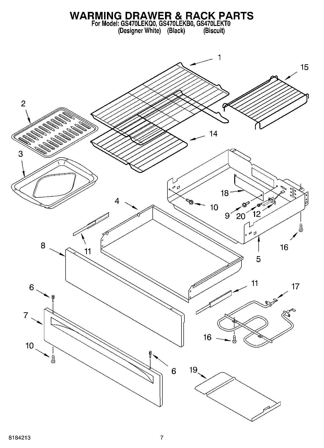 05 - WARMING DRAWER & RACK PARTS