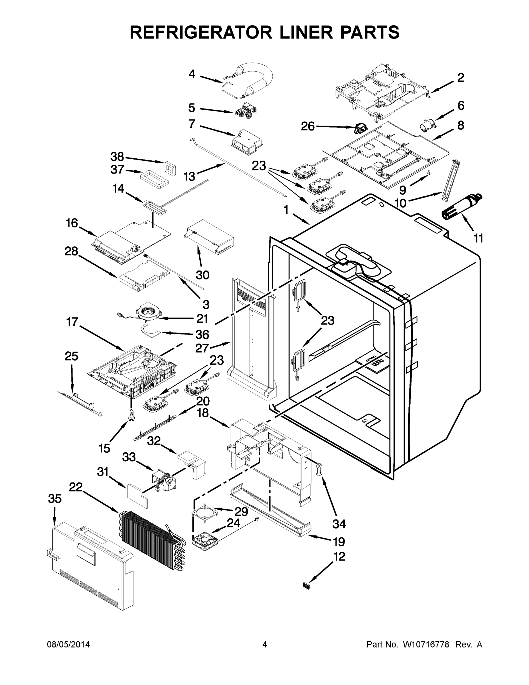 03 - REFRIGERATOR LINER PARTS